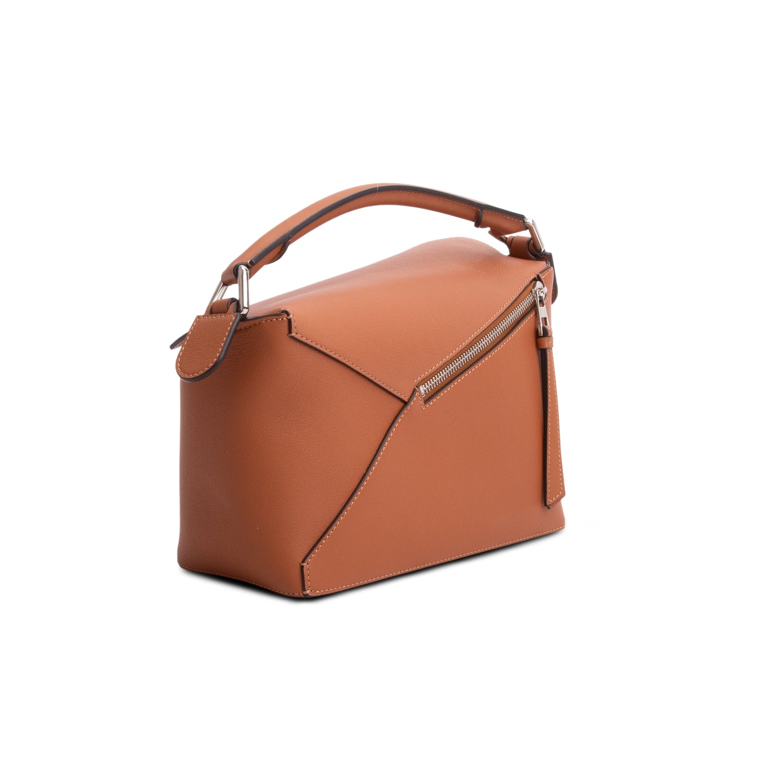 Loewe Brown Calfskin Leather Small Puzzle Edge Bag w/ Strap