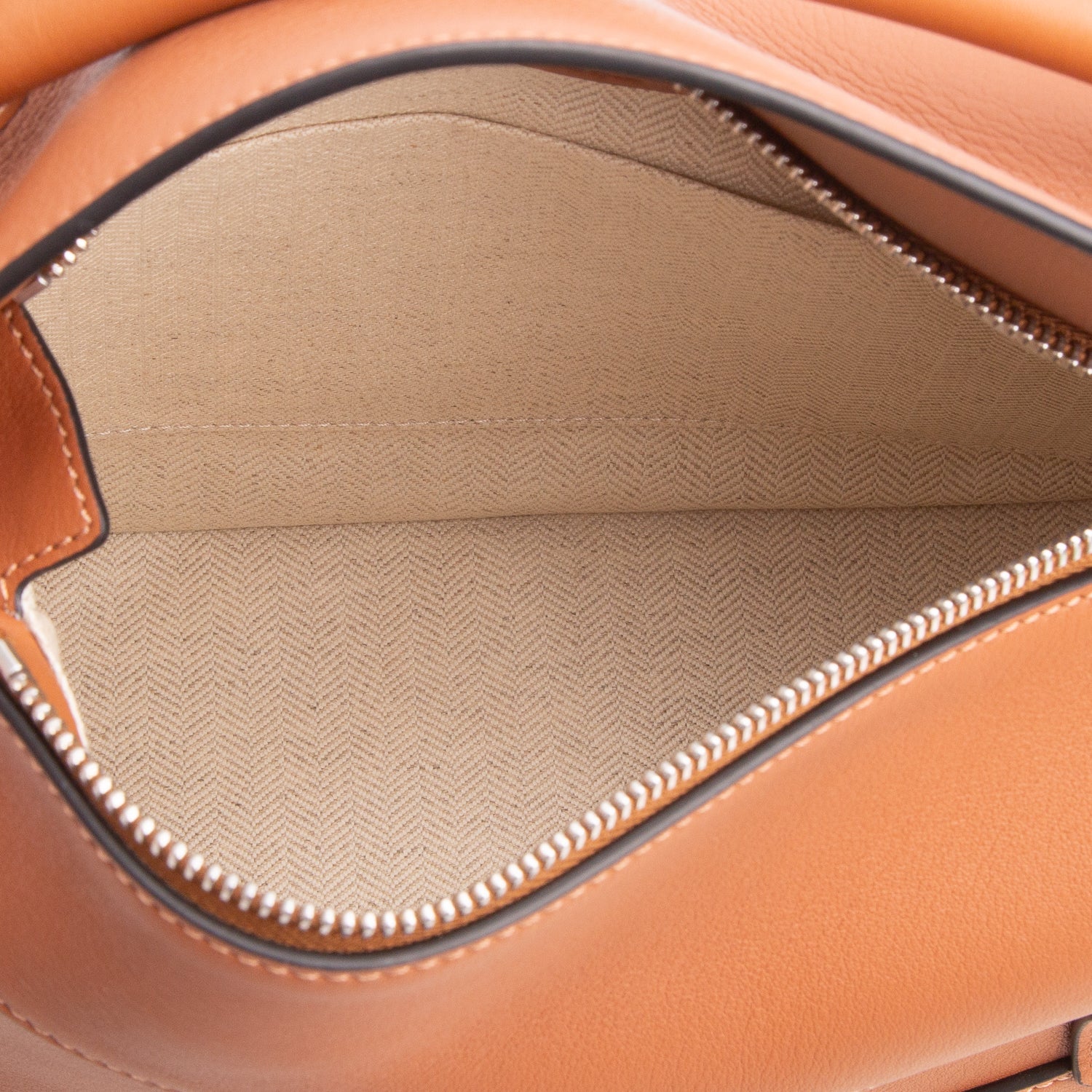 Loewe Brown Calfskin Leather Small Puzzle Edge Bag w/ Strap