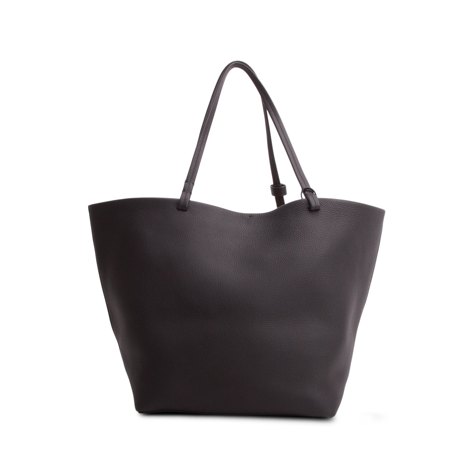 The Row Navy Grained Calfskin Leather XL Park Tote w/ Pouch