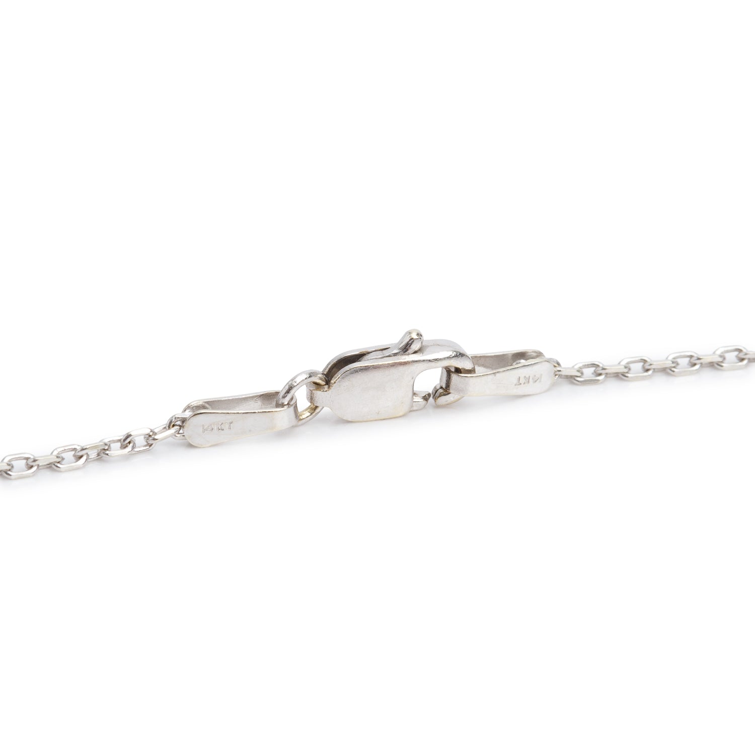 14k White Gold Diamond Pendant Necklace