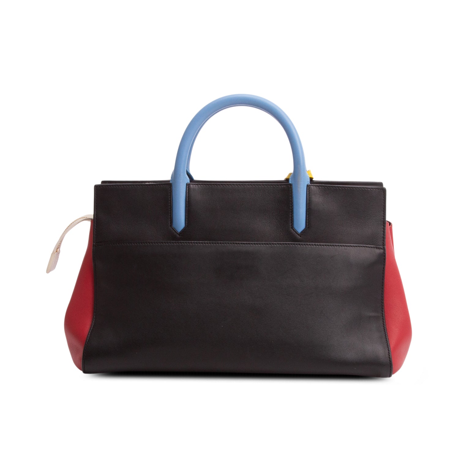 Saint Laurent Multicolor Calfskin Small Cabas Rive Gauche Tote w/ Strap