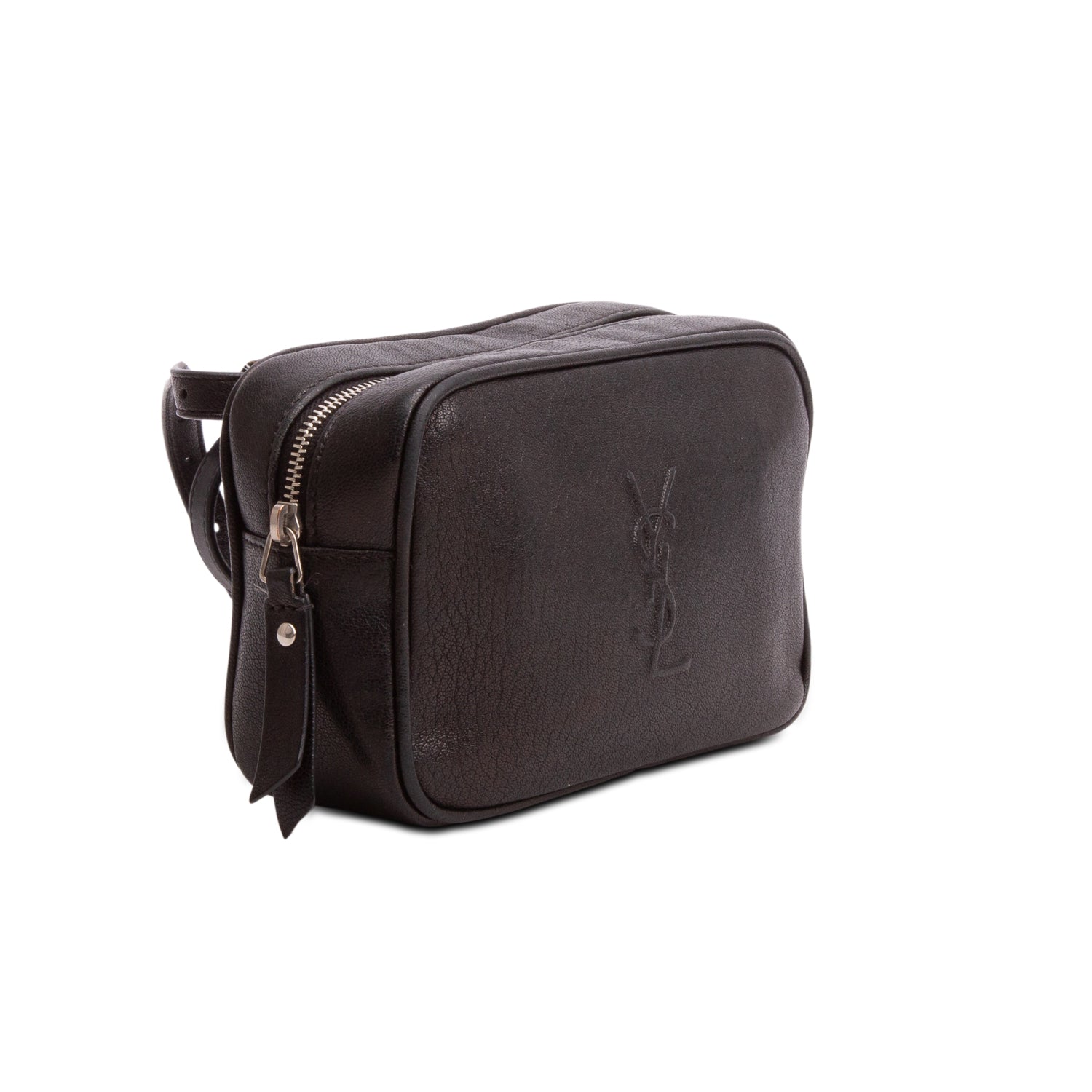 Saint Laurent Black Calskin Leather Lou Belt Bag w/ Box