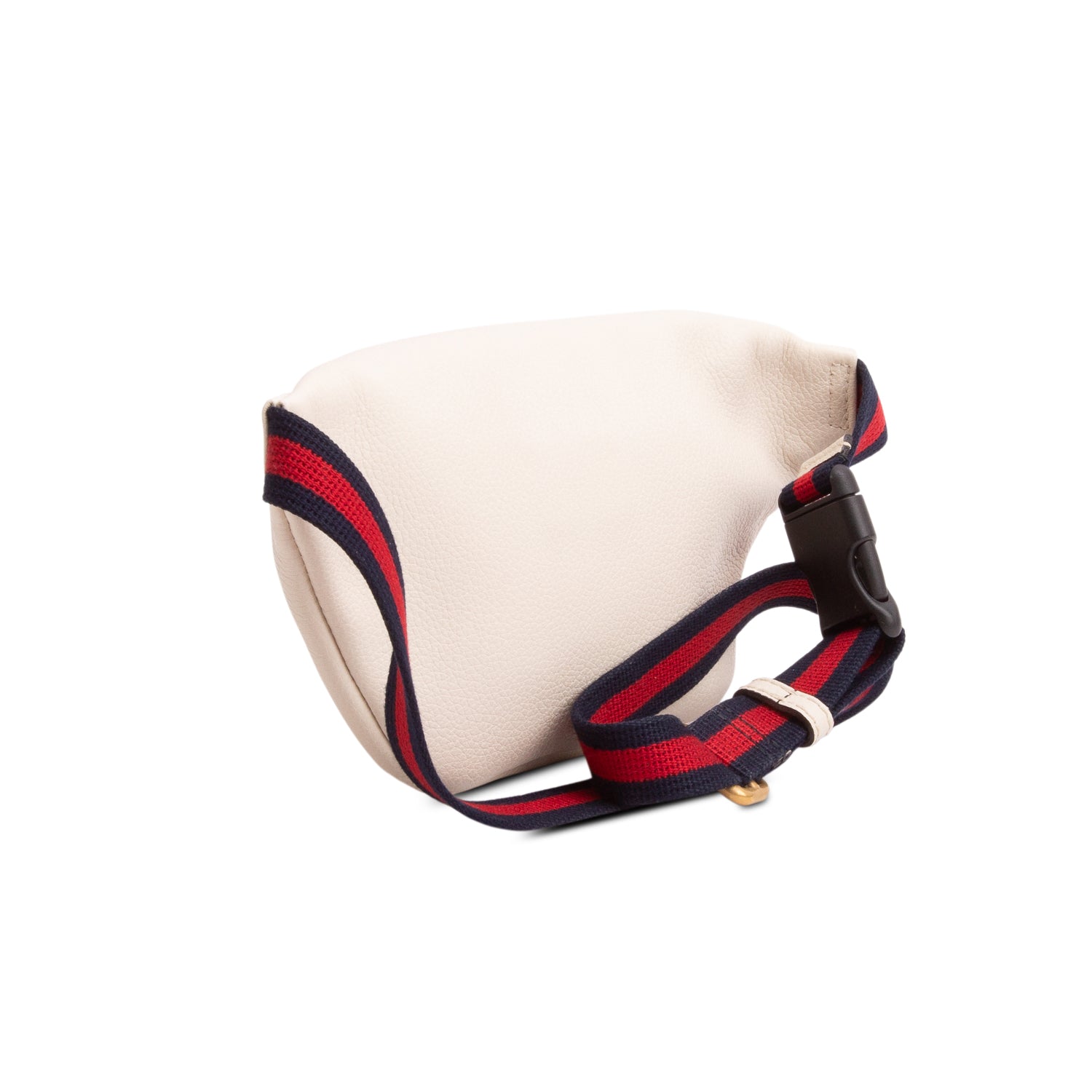 Gucci Cream Calfskin Leather Logo Print Small Belt Bag w/ Box