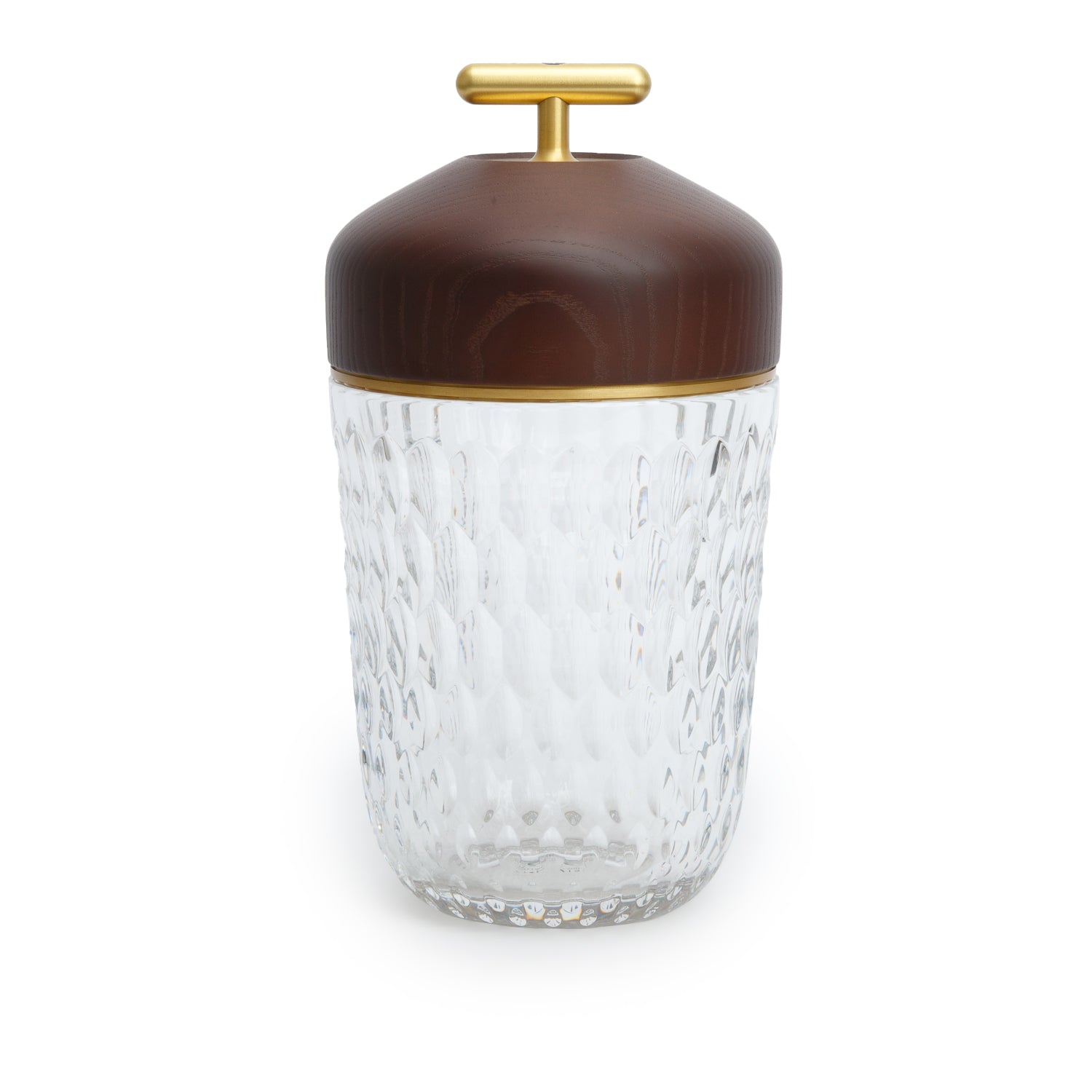 Hermes x Saint Louis Folia Clear Brown Wood Portable Lamp w/ Box