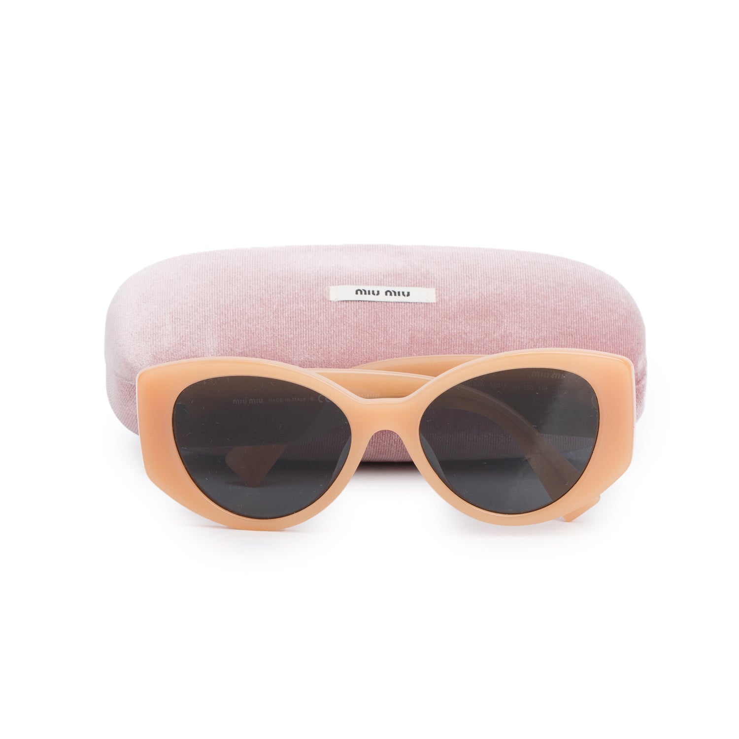 Miu Miu SMU 93W Pink Acetate Cat Eye Sunglasses w/ Case
