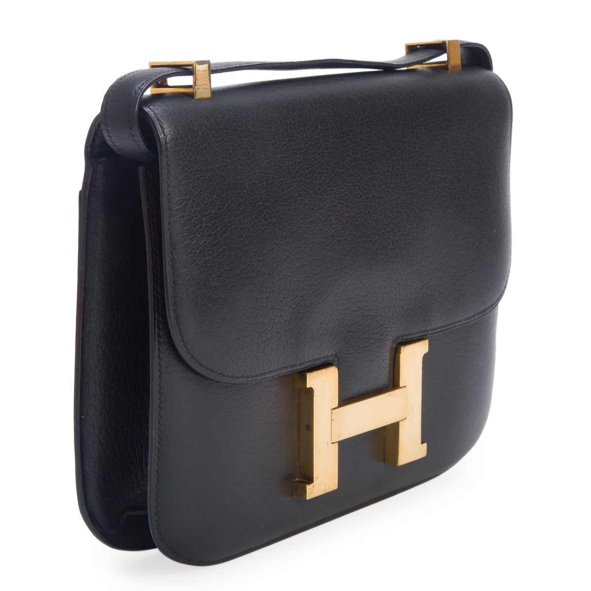 Hermes Vintage Noir Mysore Leather Constance 24