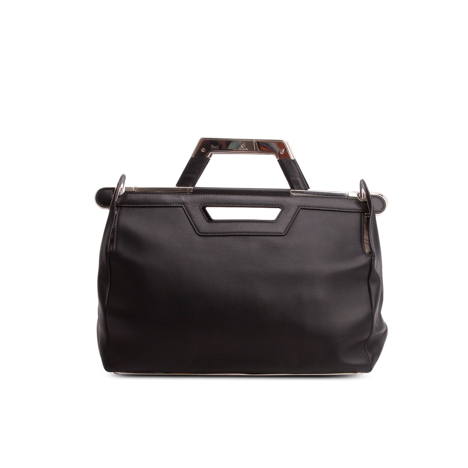 Balenciaga Black Calfskin Ray Doctor Clutch