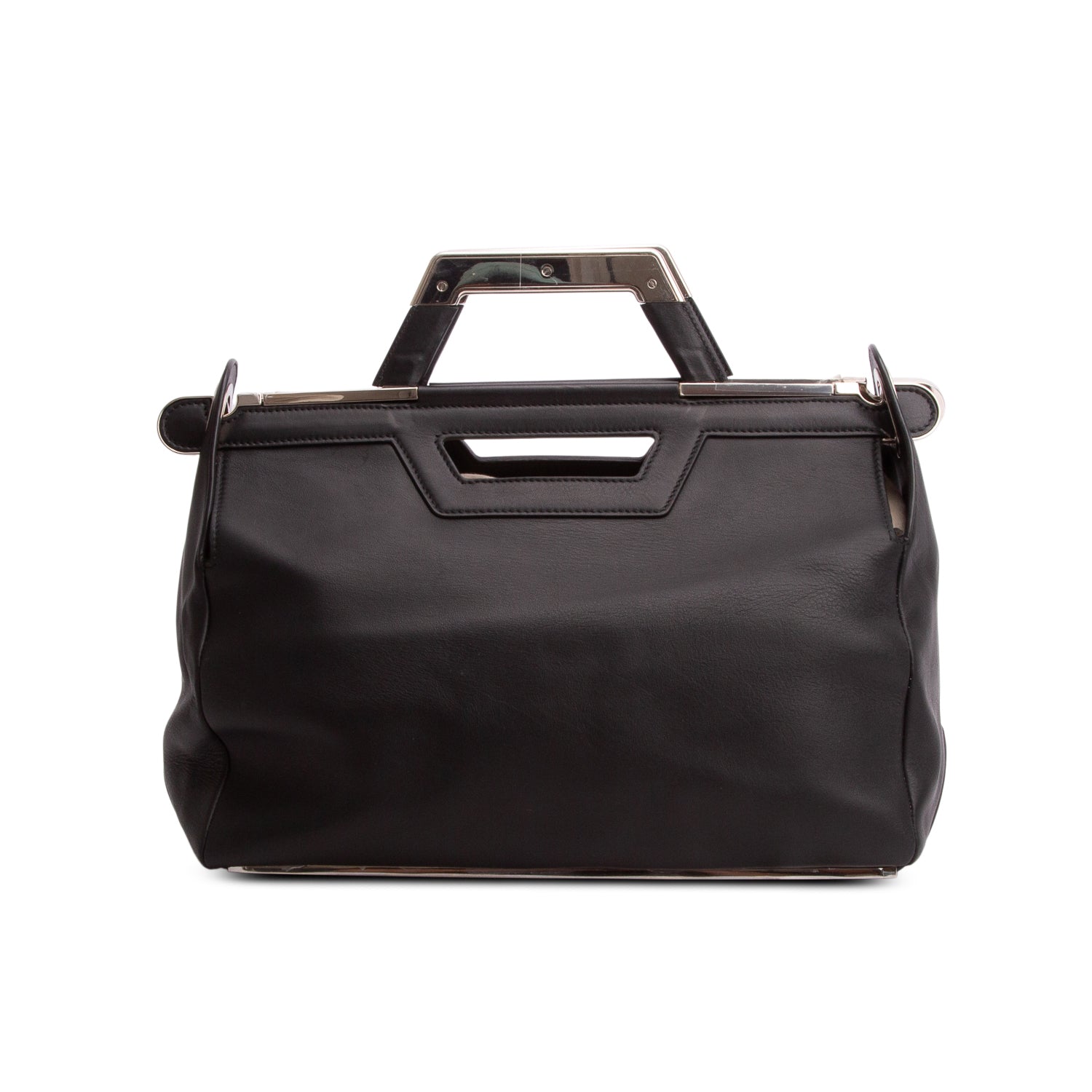 Balenciaga Black Calfskin Ray Doctor Clutch