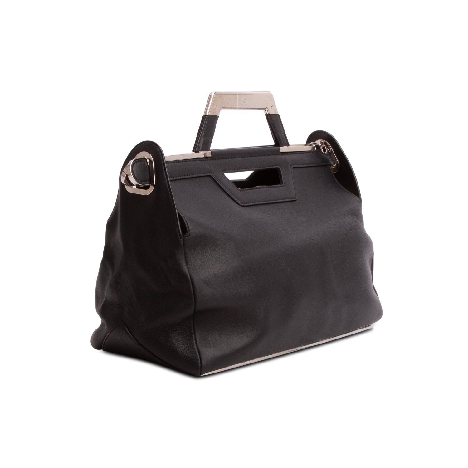 Balenciaga Black Calfskin Ray Doctor Clutch