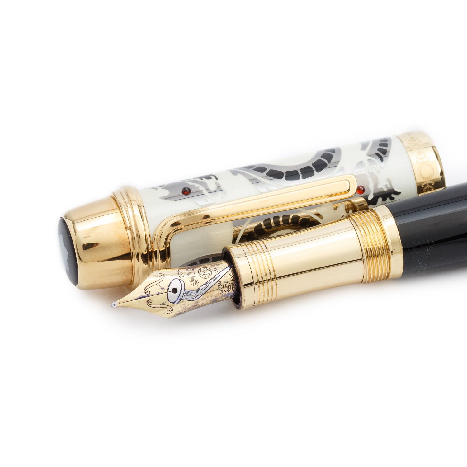 Montblanc 18k Yellow Gold Limited Edition Patron of Art Luciano Pavarotti 888 Fountain Pen w/ Box & Receipt