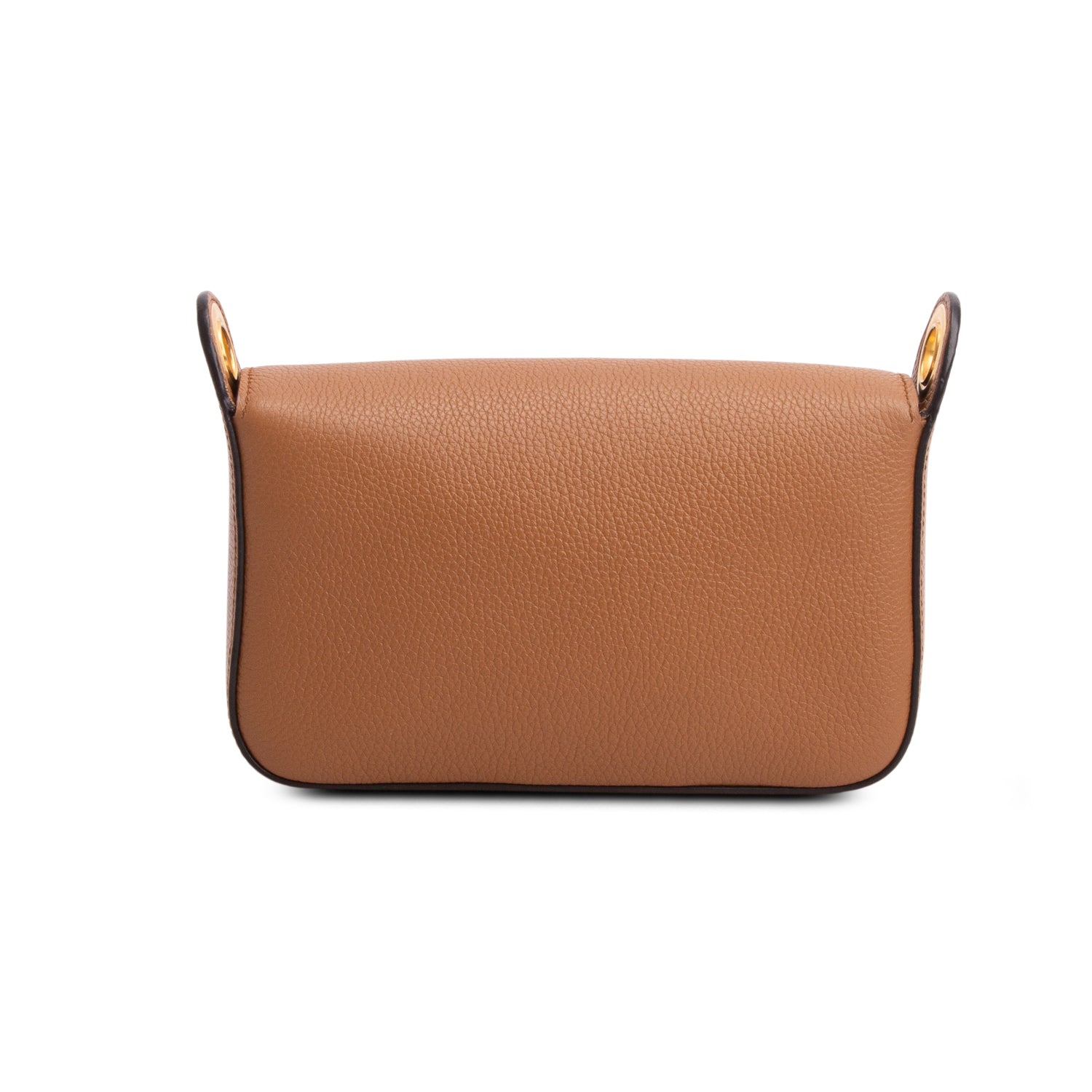 Prada Brown Vitello Daino Flap Crossbody