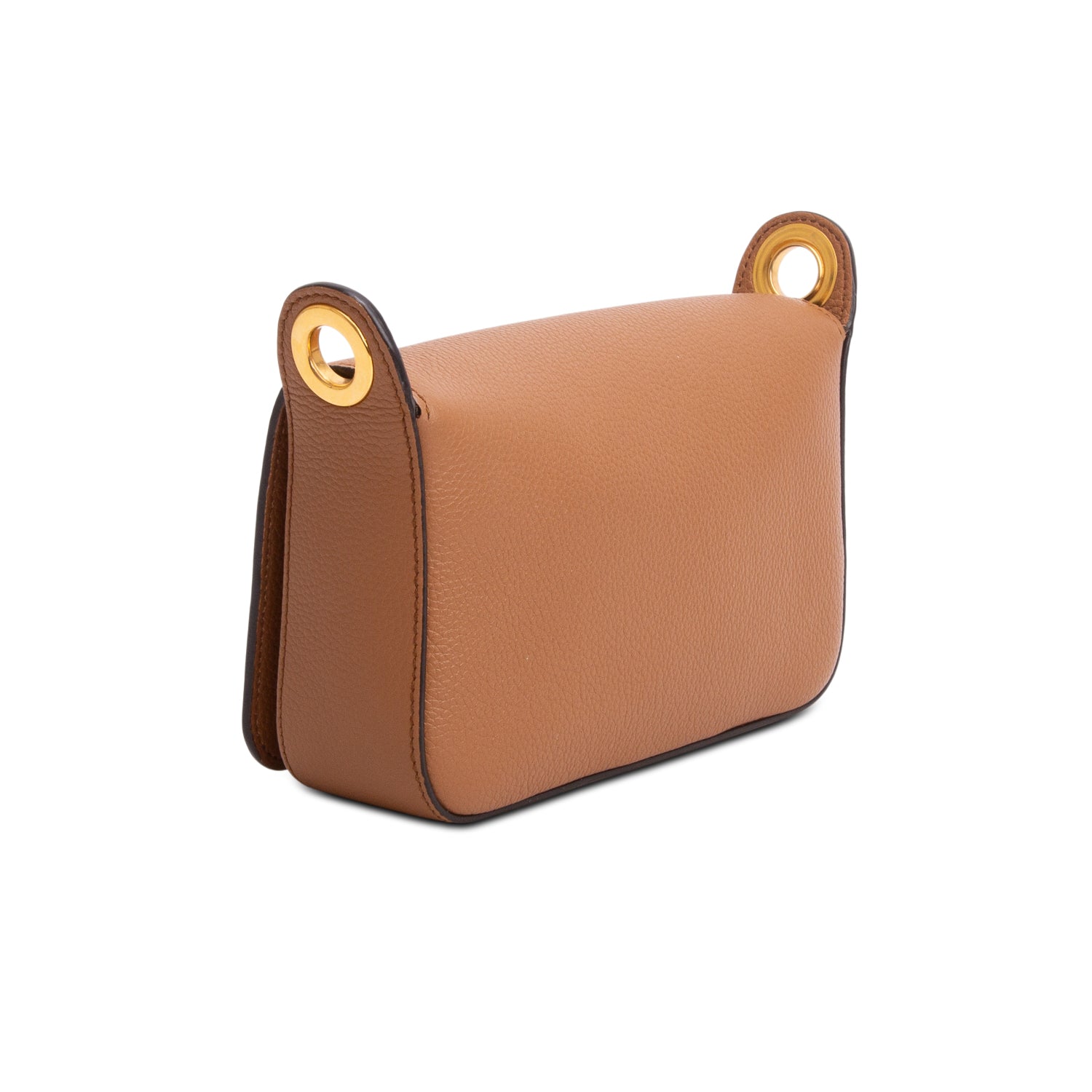 Prada Brown Vitello Daino Flap Crossbody