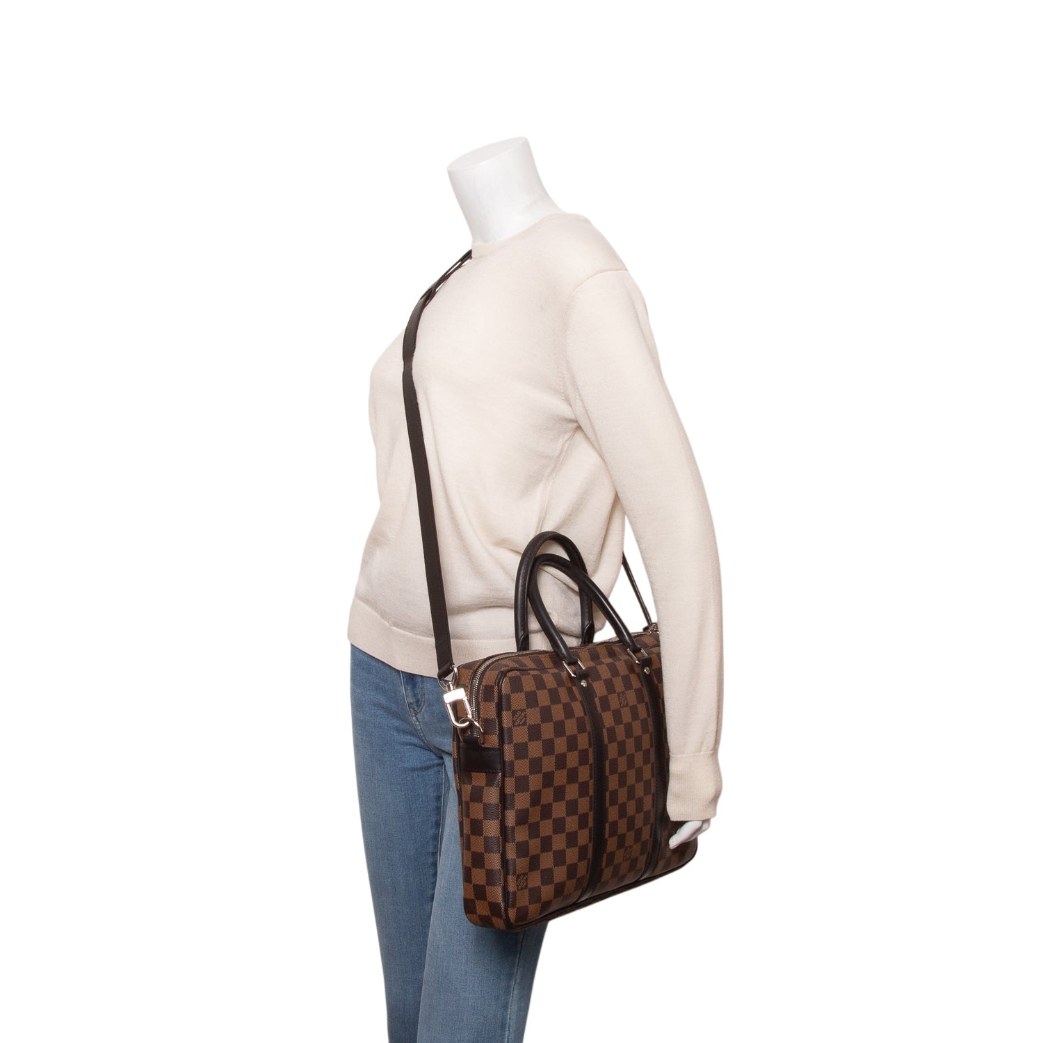 Louis Vuitton Damier Ebene Porte-Documents Voyage PM w/ Box & Receipt