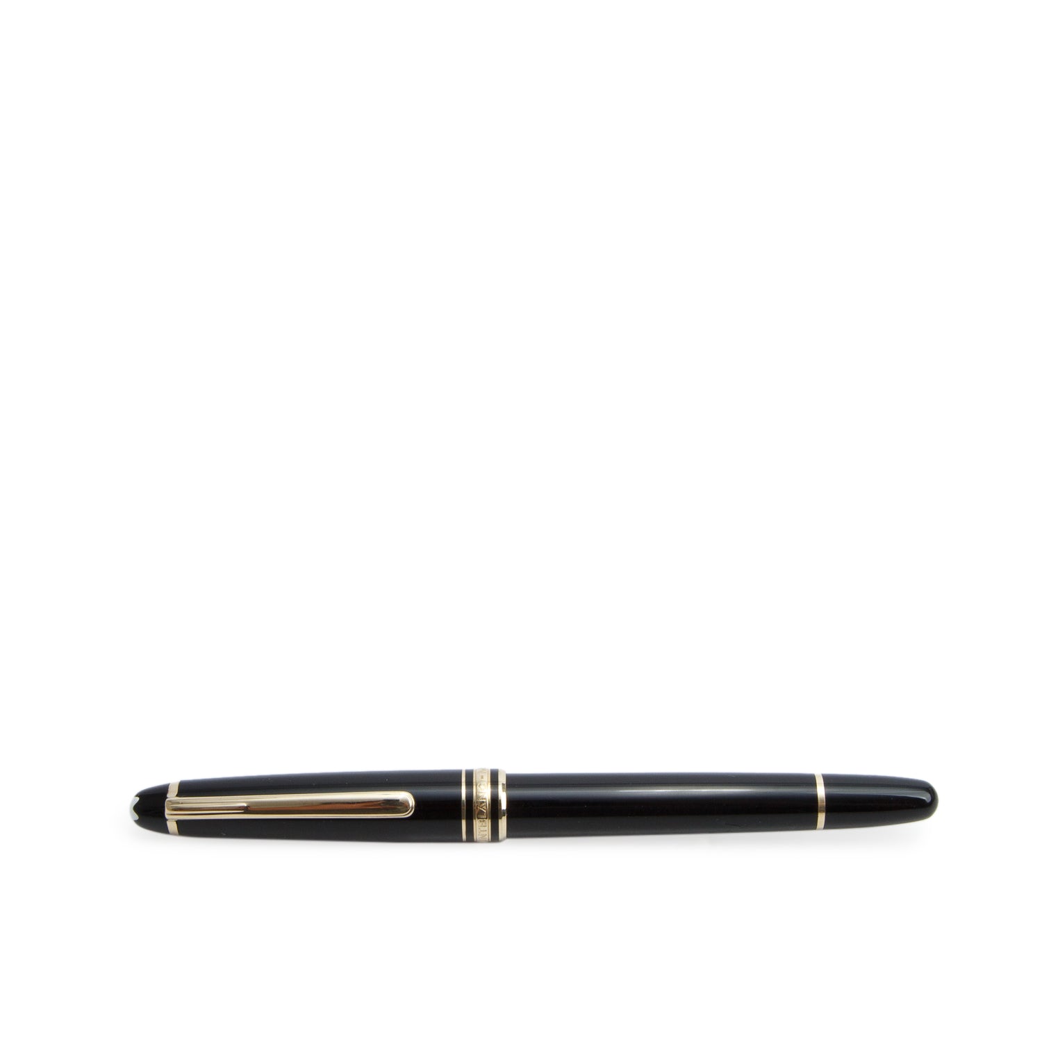 Montblanc Gold Coated Black Resin Meisterstuck Classique Fountain Pen w/ Box