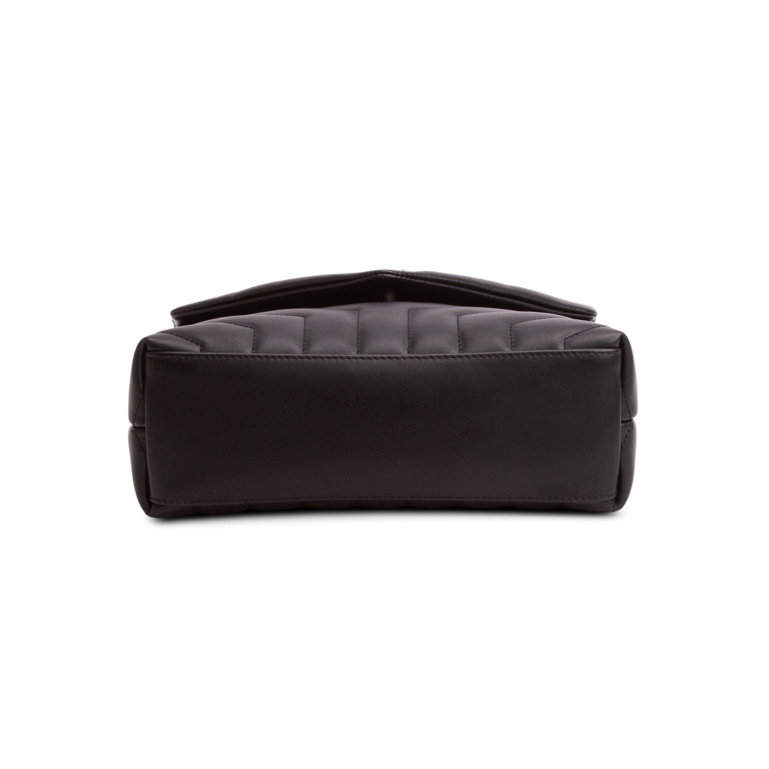 Saint Laurent 2021 Black Calfskin Y Quilted Monogram Small Loulou Chain Satchel