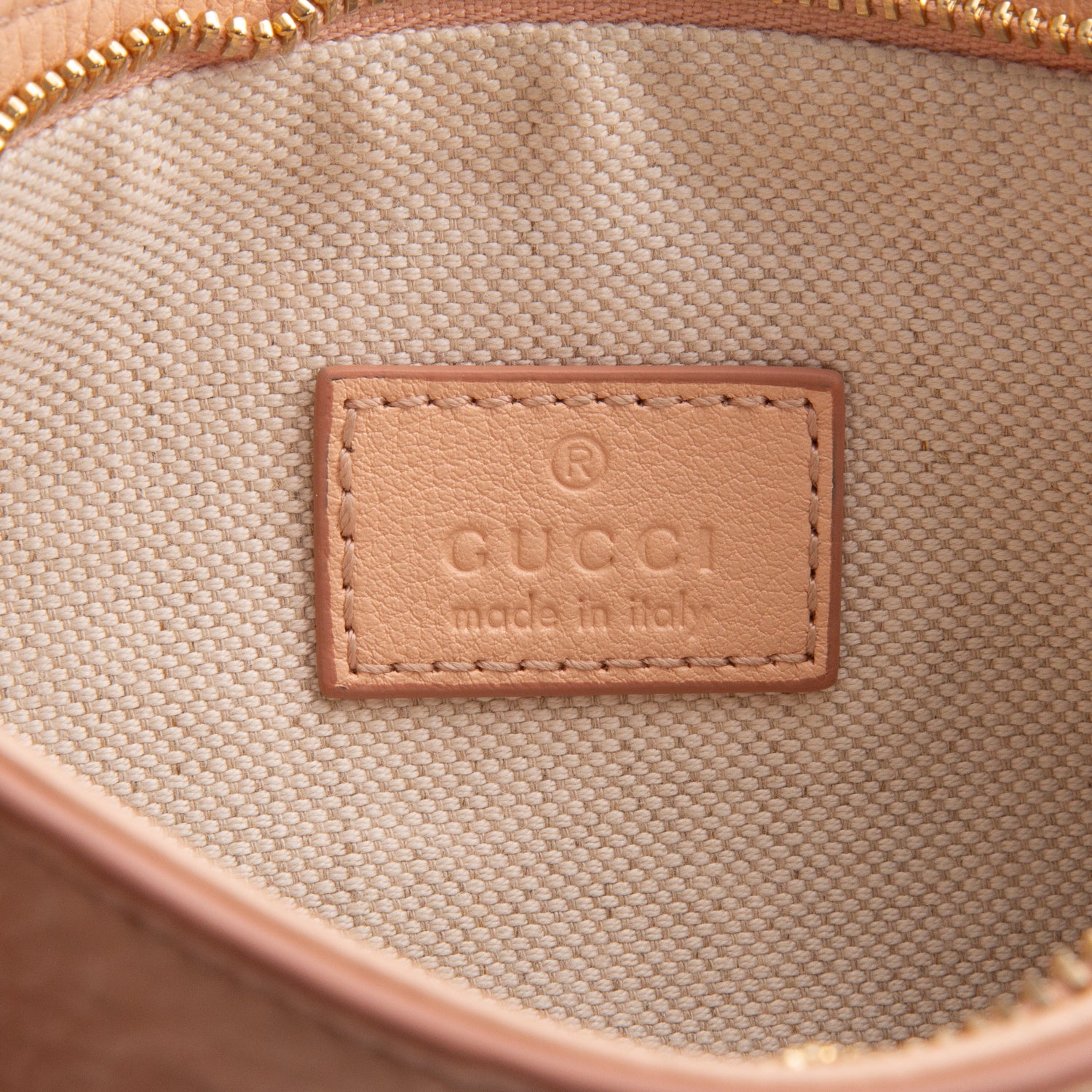 Gucci Pink GG Grainy Calfskin Emblem Super Mini Shoulder Bag w/ Box & Straps
