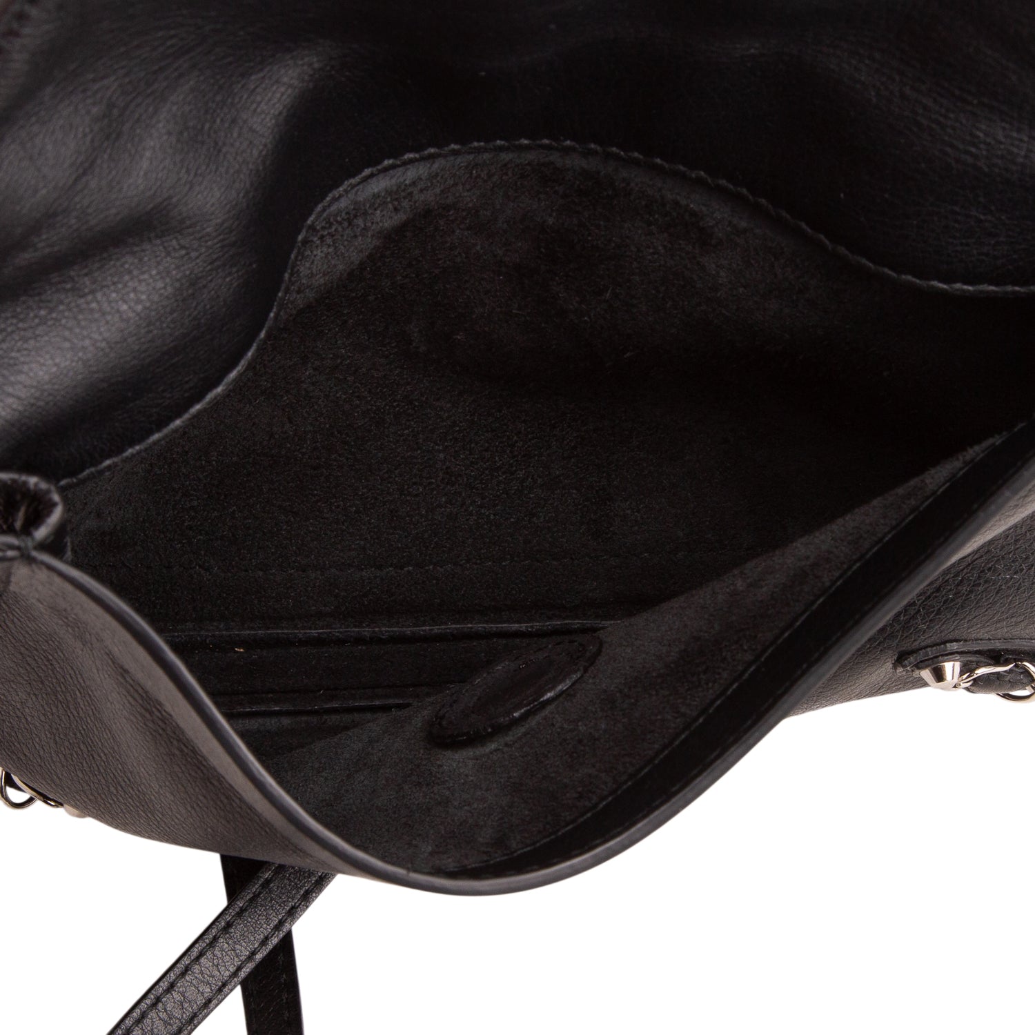 Balenciaga Black Lambskin Papier XS Triple Zip Crossbody Bag