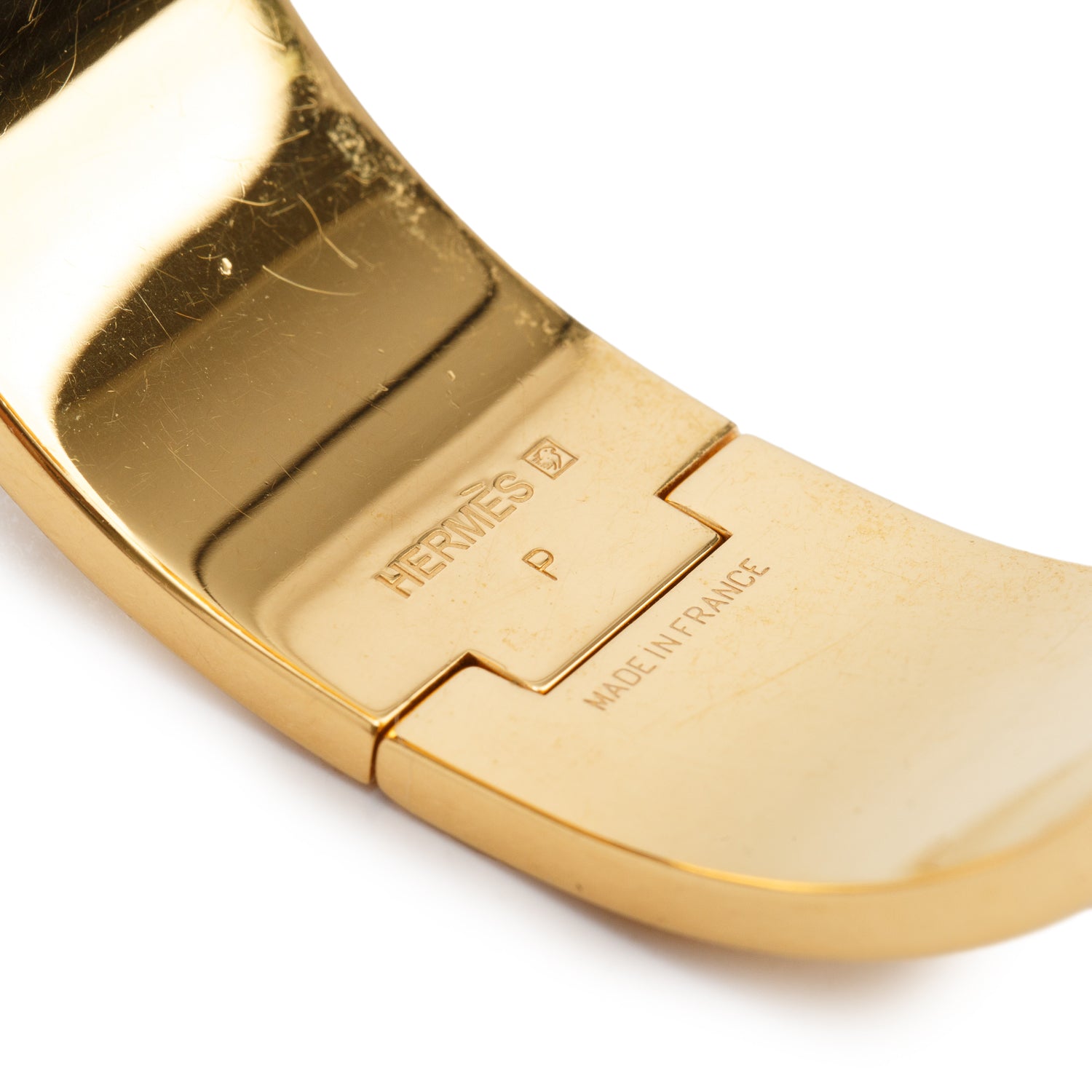 Hermes Gold-Plated Black Enamel Clic Clac H Bracelet