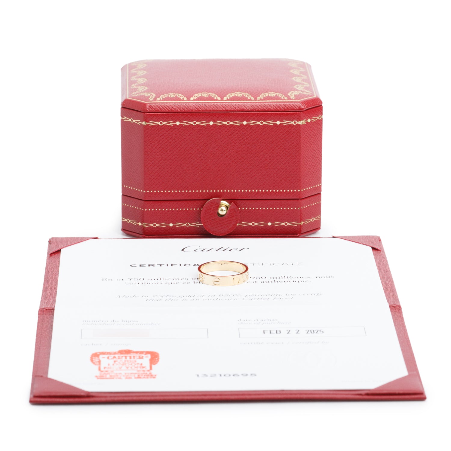 Cartier 2025 18k Yellow Gold 3.6 mm Love Wedding Band Ring, Size 50 5.25 w/ Box & Certificate