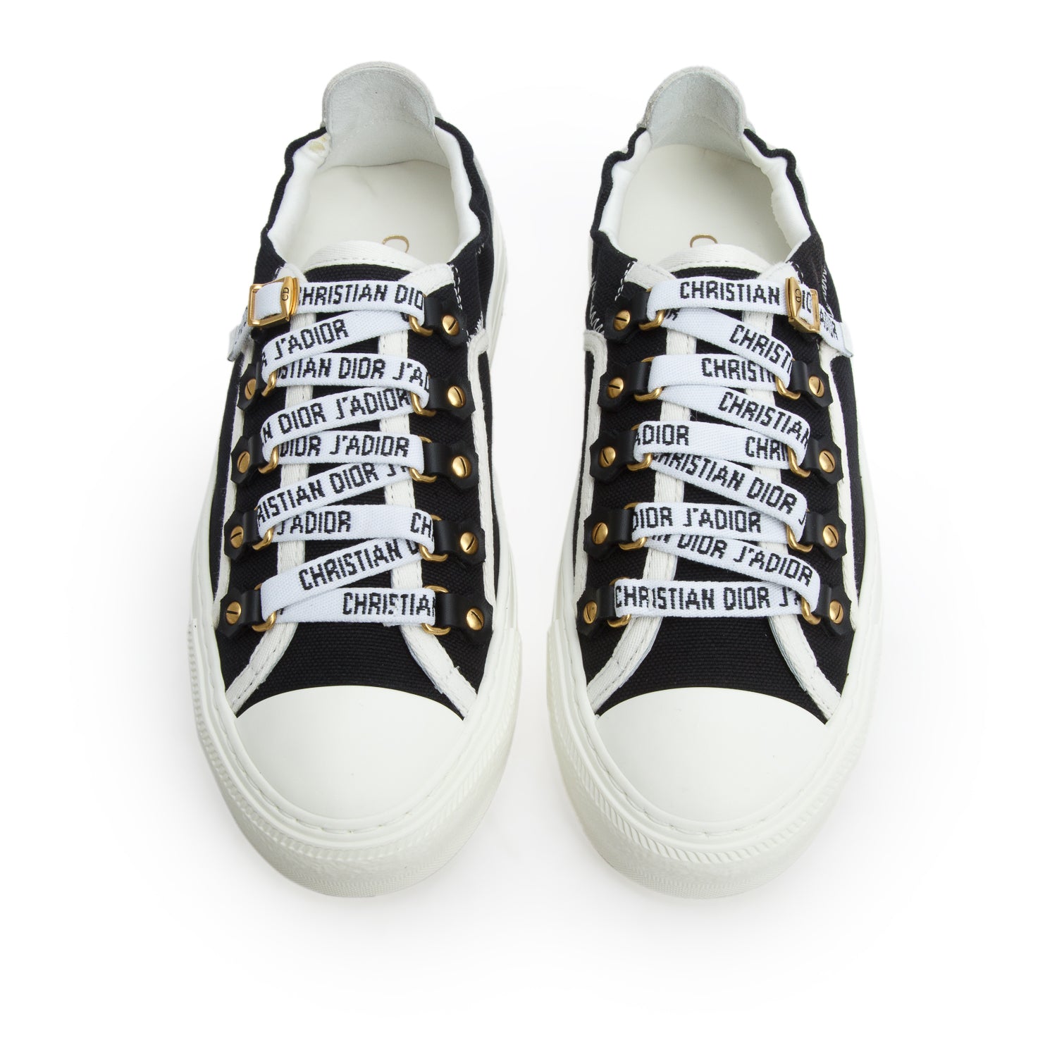 Christian Dior 2021 Black Canvas & Suede Walk'N'Dior Sneakers, Women's Size 34 w/ Box