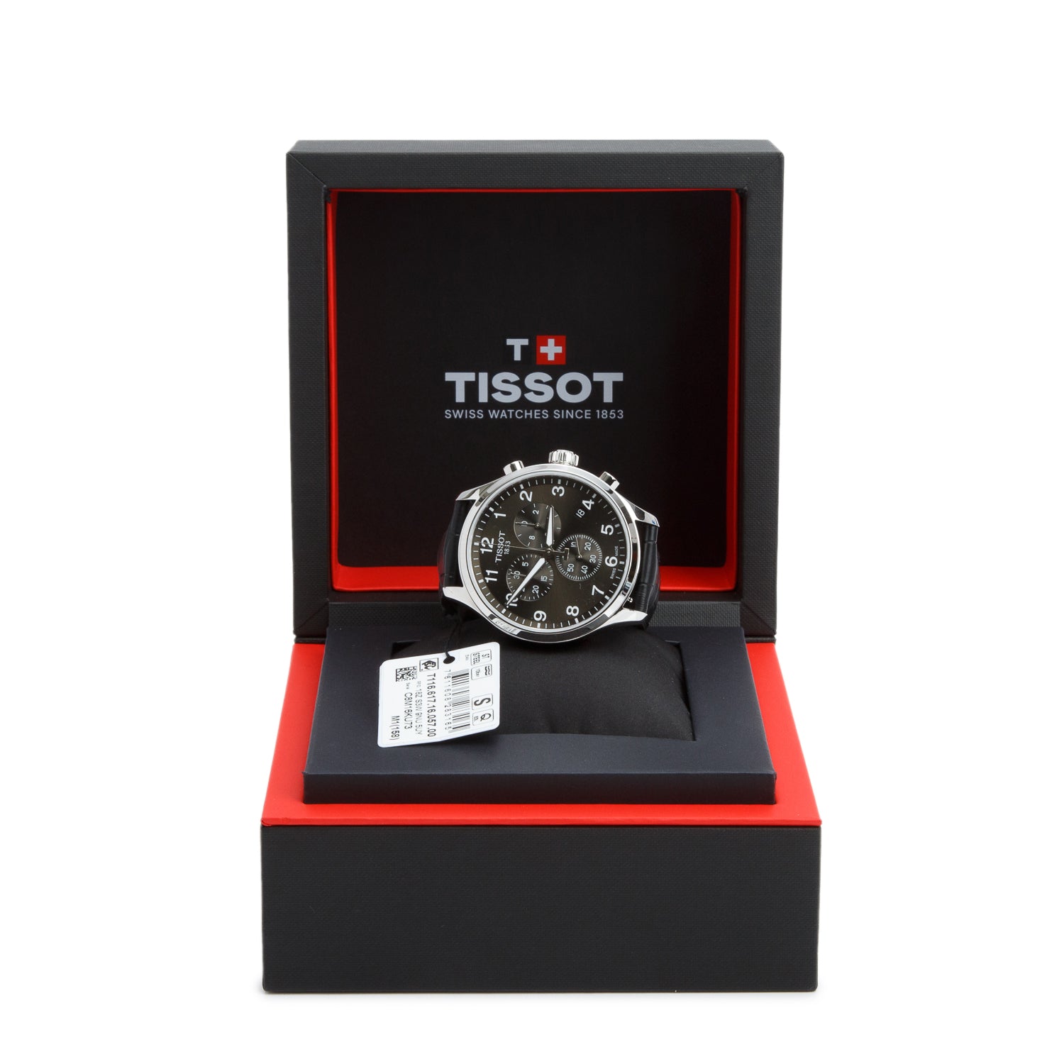 Tissot Stainless Steel Chrono XL Classic Chronograph 45 MM Quartz Watch Black Dial w/ Box & Extra Strap