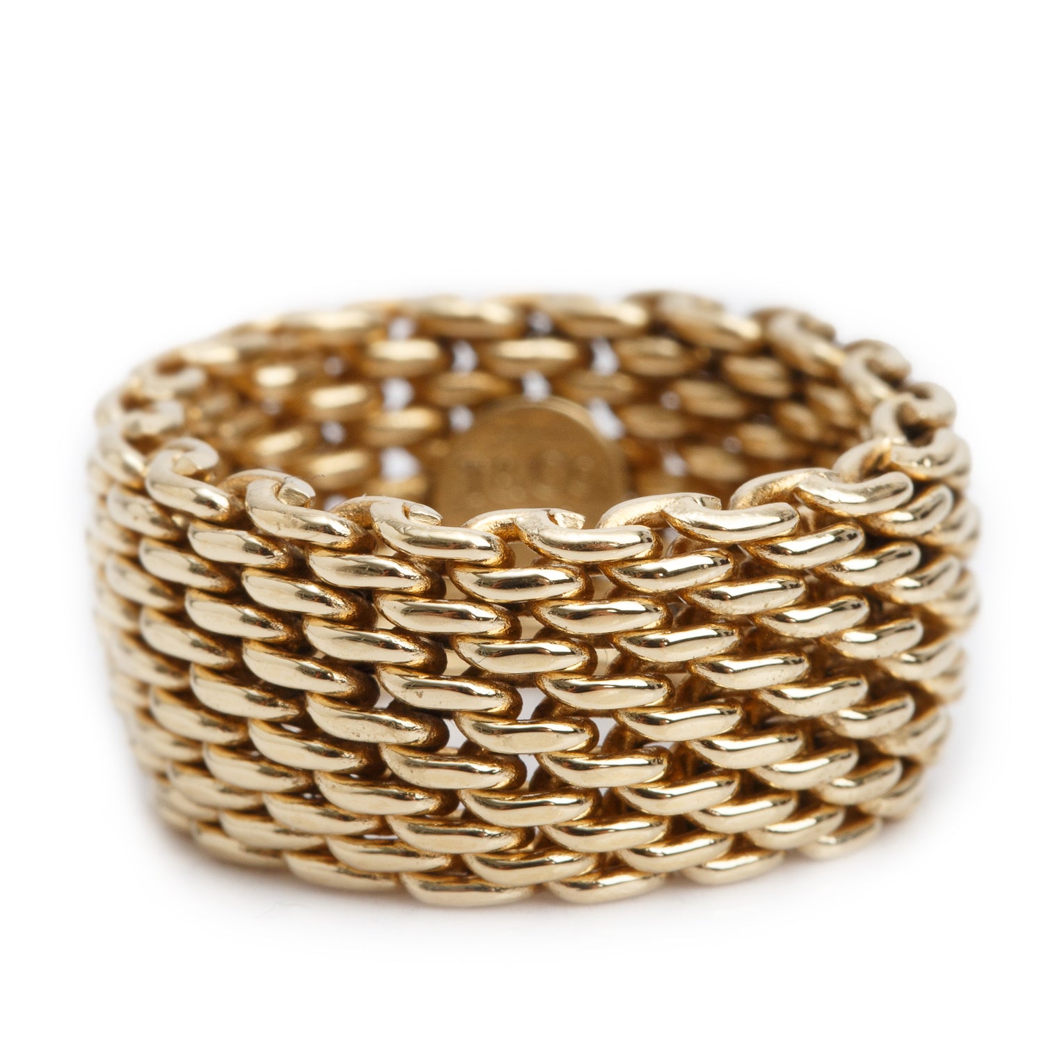 Tiffany & Co. 18k Yellow Gold Somerset Ring, Size 5.5 w/ Box
