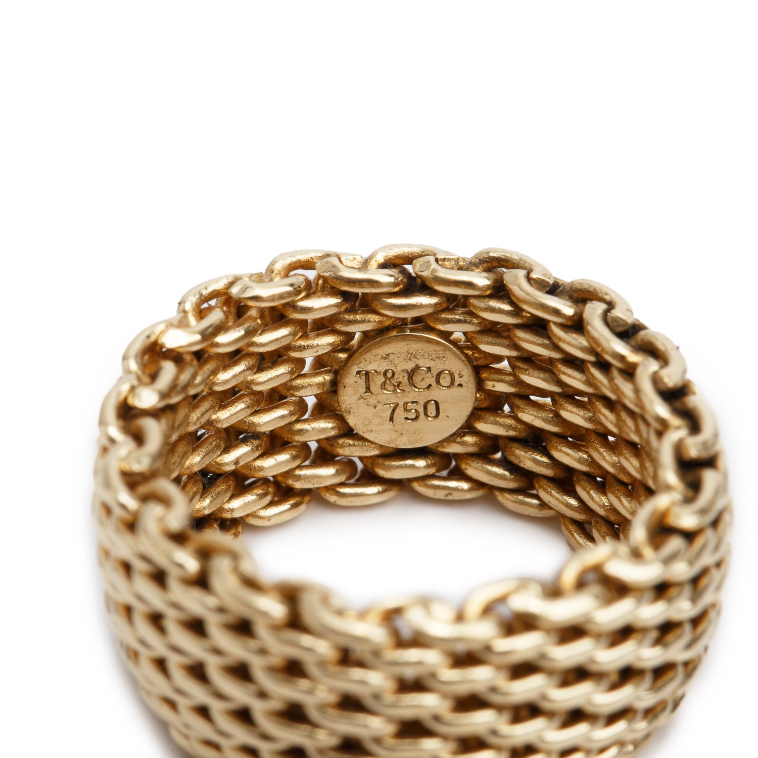 Tiffany & Co. 18k Yellow Gold Somerset Ring, Size 5.5 w/ Box