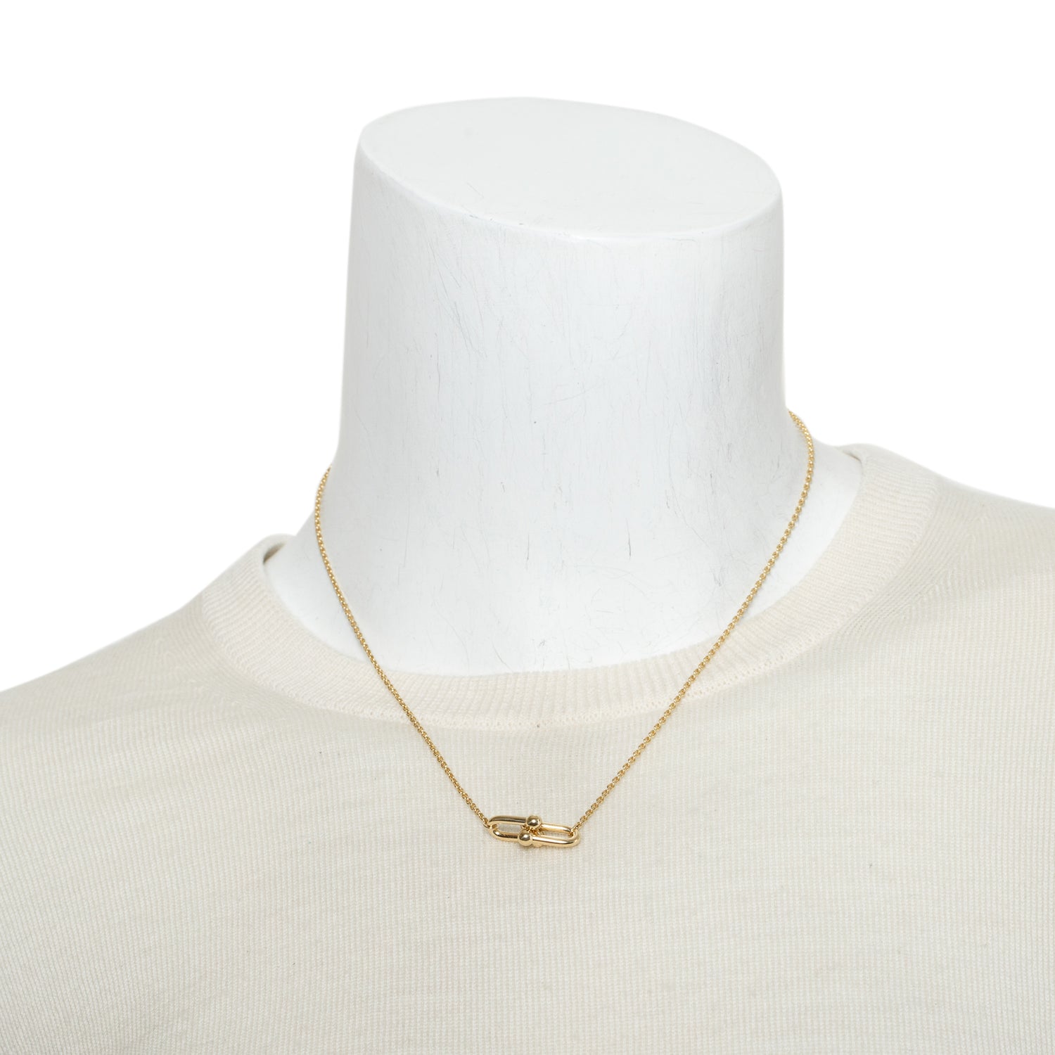 Tiffany & Co. 18k Yellow Gold HardWear Small Double Link Pendant Necklace w/ Box
