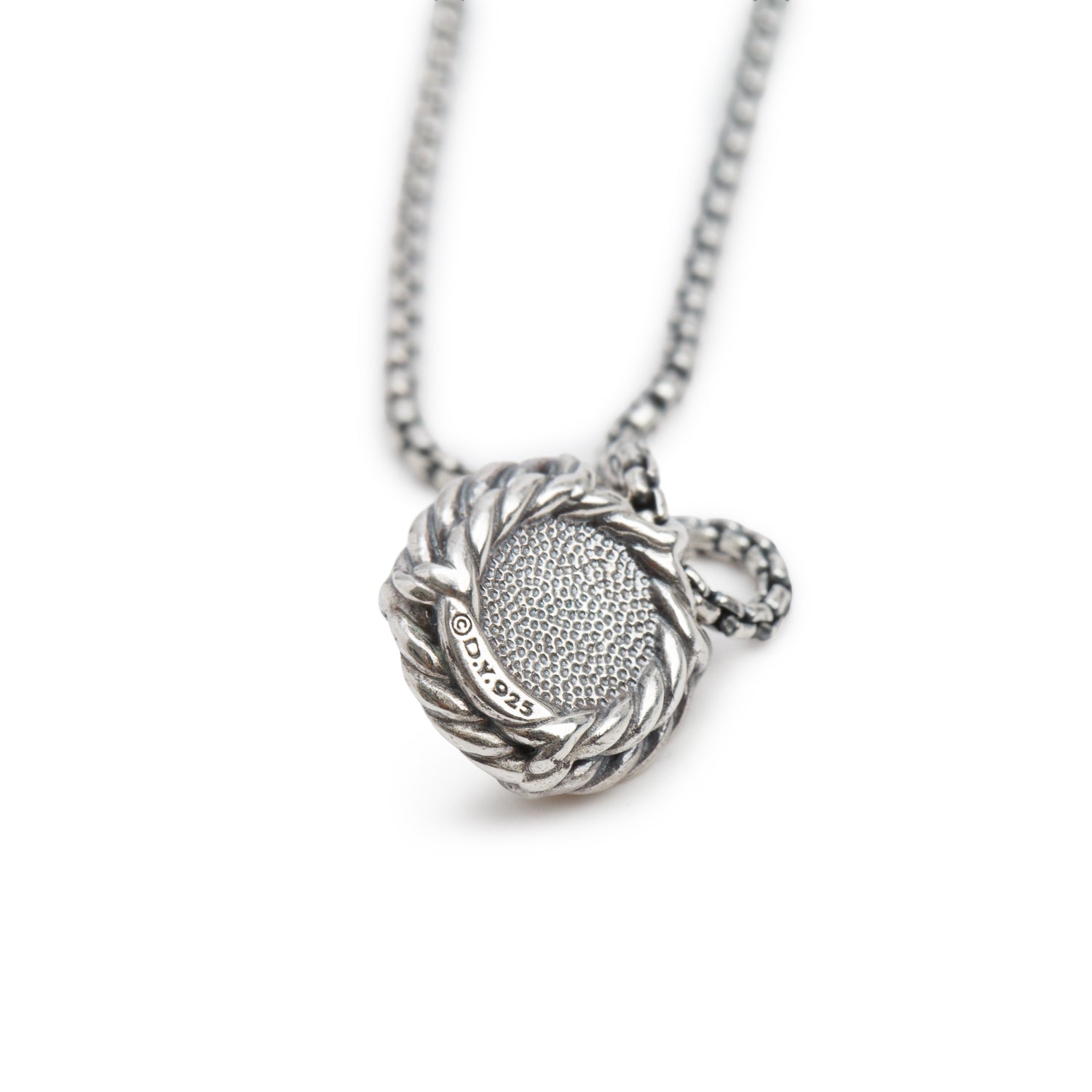 David Yurman Sterling Silver 8 MM Pearl Petite Chatelaine Pendant Necklace
