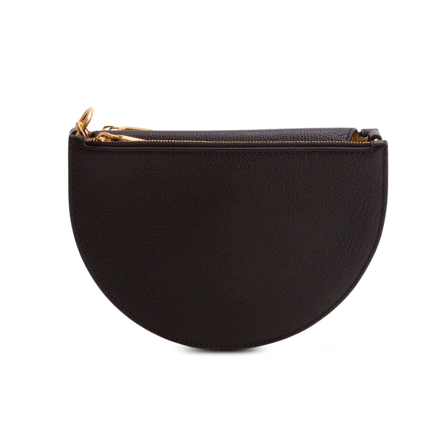 Burberry Black Grained Leather Half Moon Chain Bag