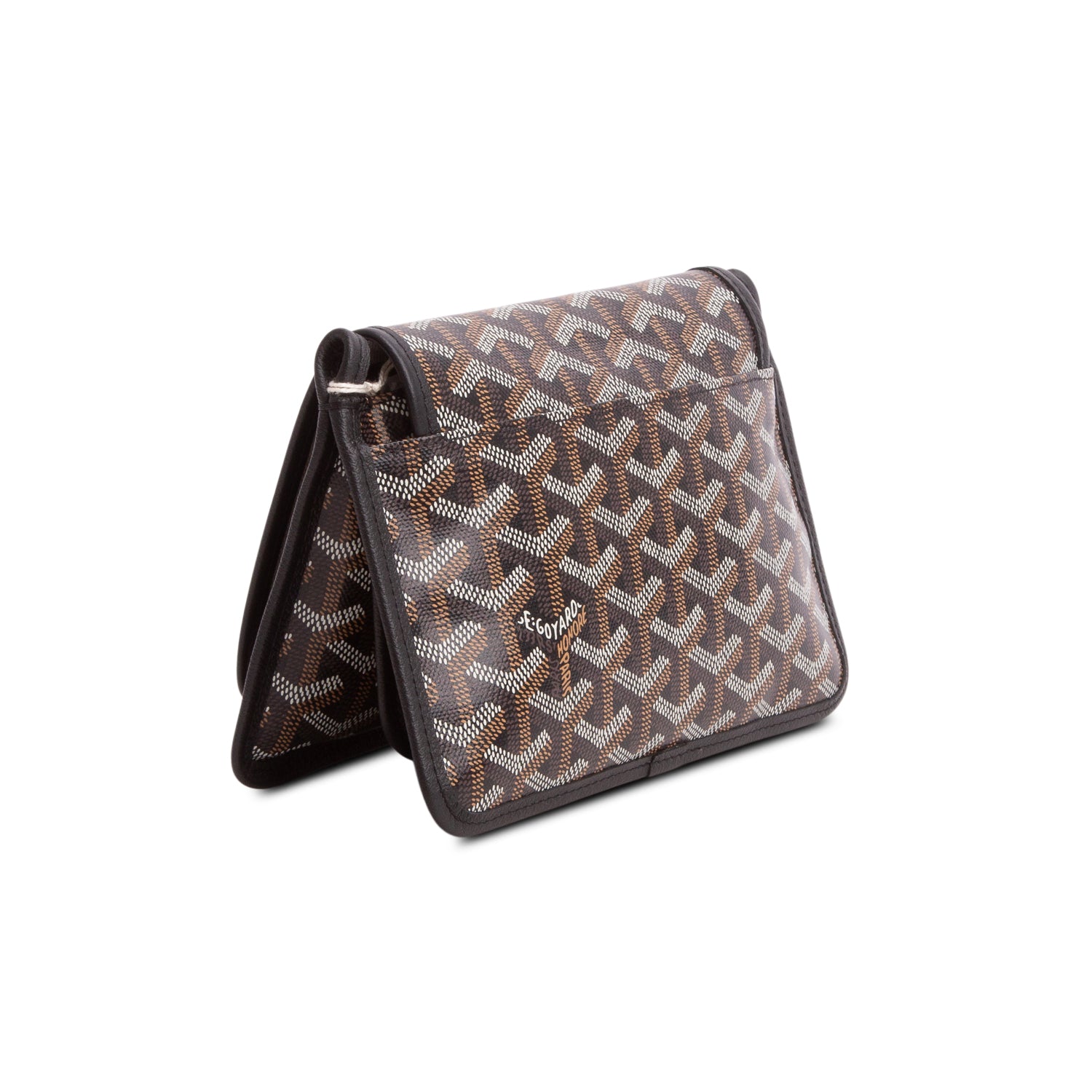 Goyard 2025 Black Goyardine Plumet Wallet Clutch w/ Strap