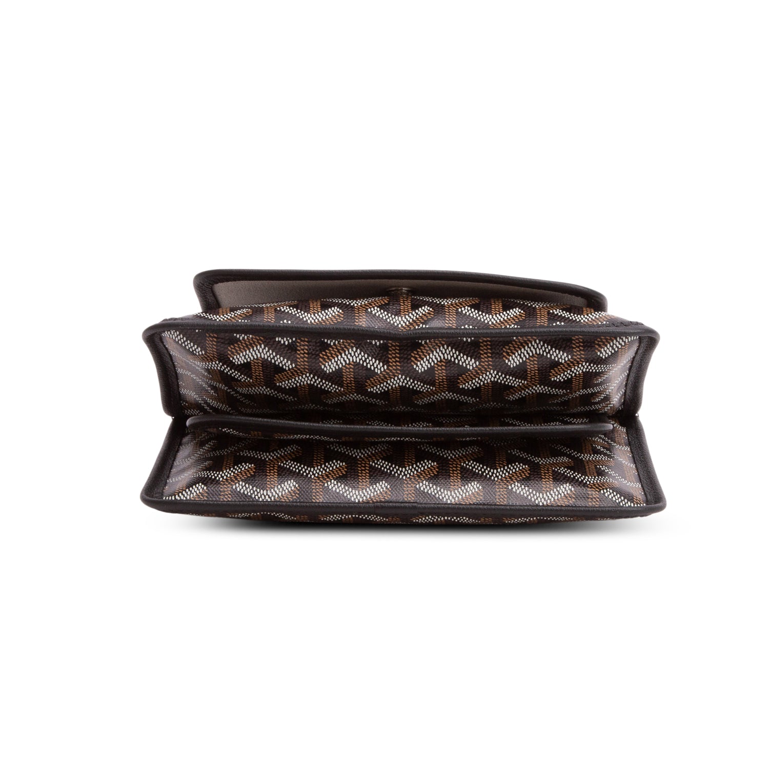 Goyard 2025 Black Goyardine Plumet Wallet Clutch w/ Strap