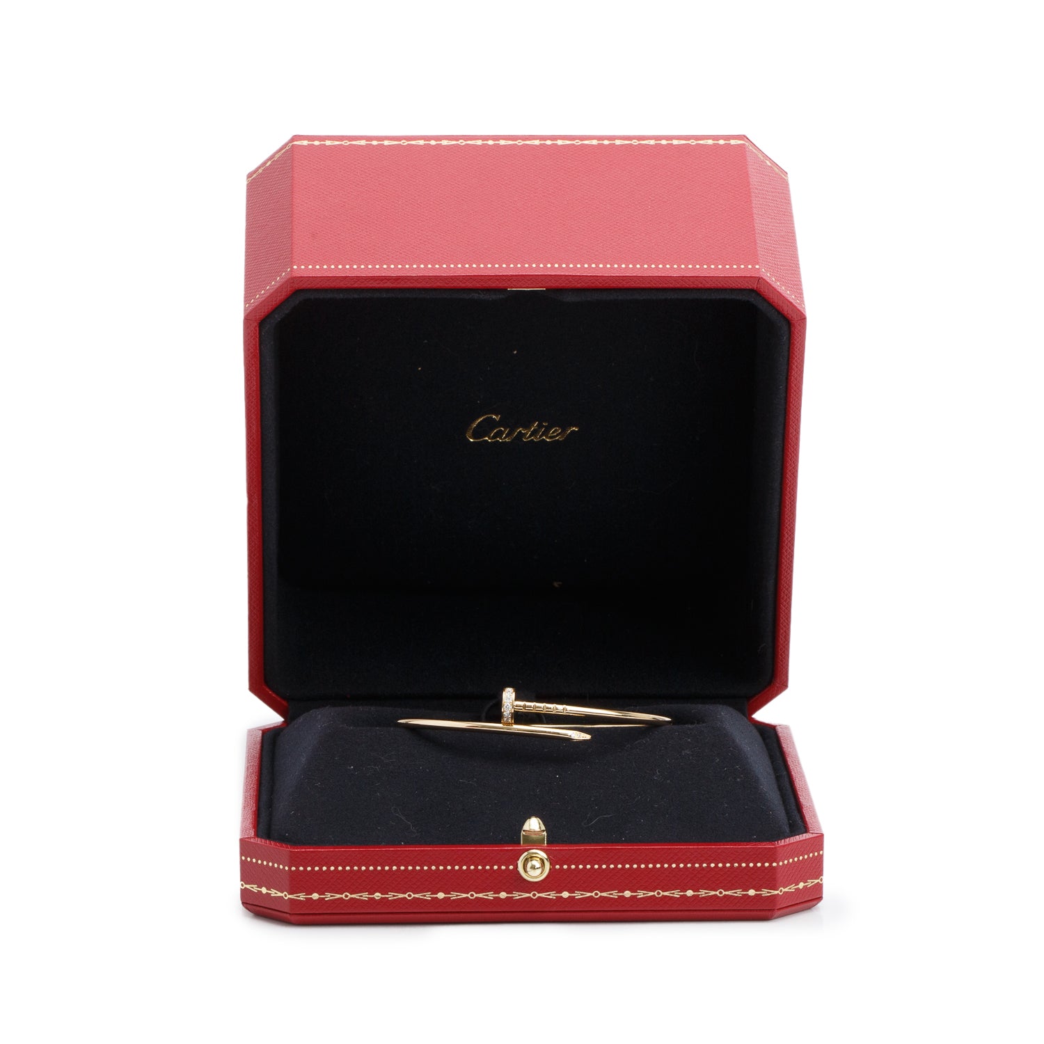 Cartier 18k Yellow Gold Juste Un Clou Diamond Bracelet, Small Model, Size 16 w/ Box & Paper
