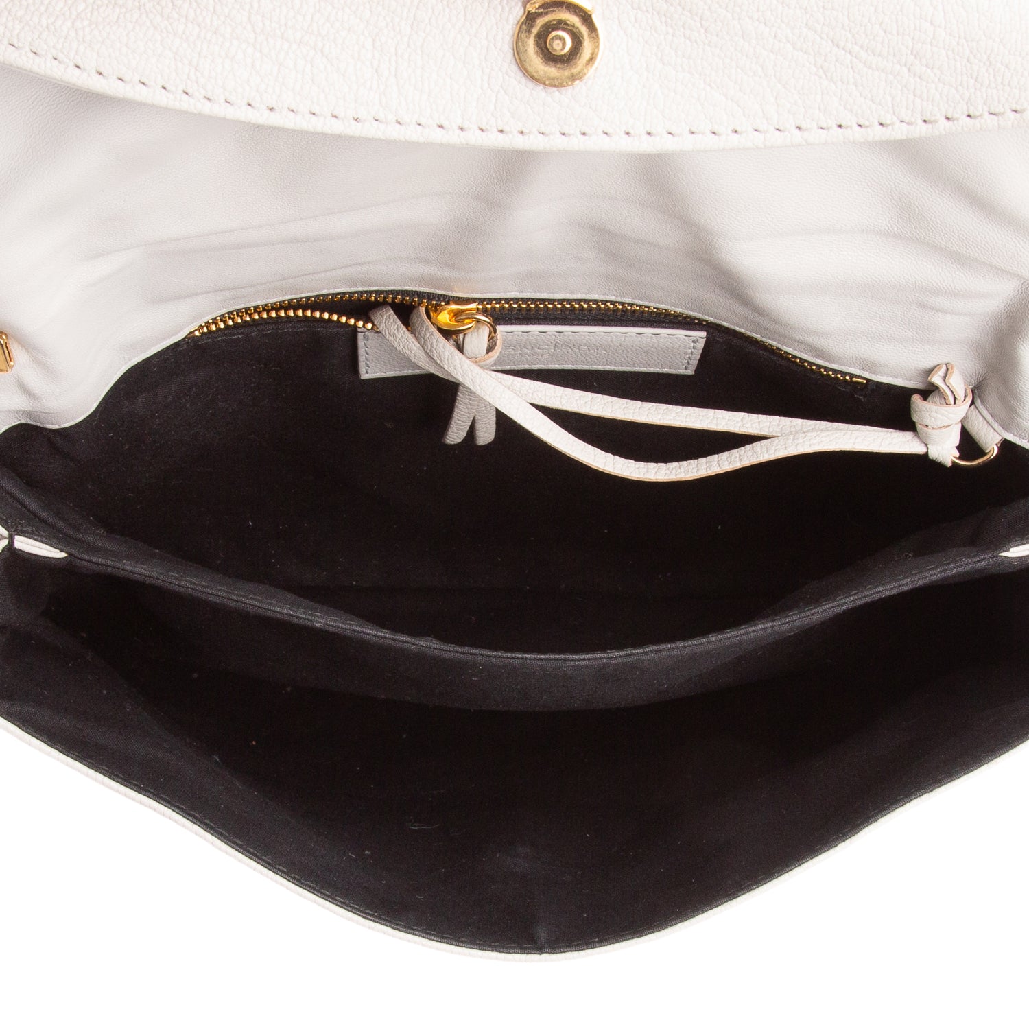 Balenciaga Grey Chevre Metallic Edge Hardware Envelope Clutch w/ Strap