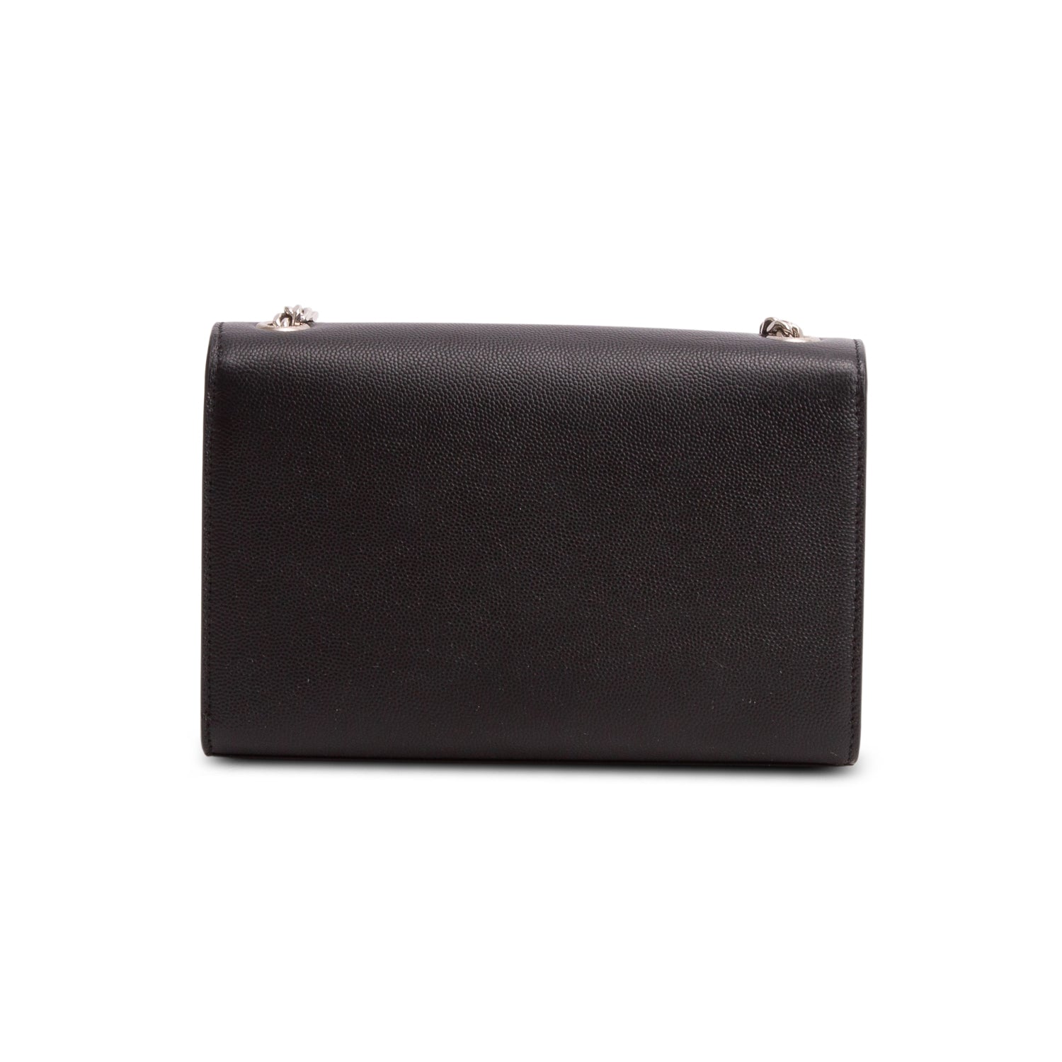 Saint Laurent 2023 Black Grain De Poudre Small Kate Chain Bag w/ Receipt