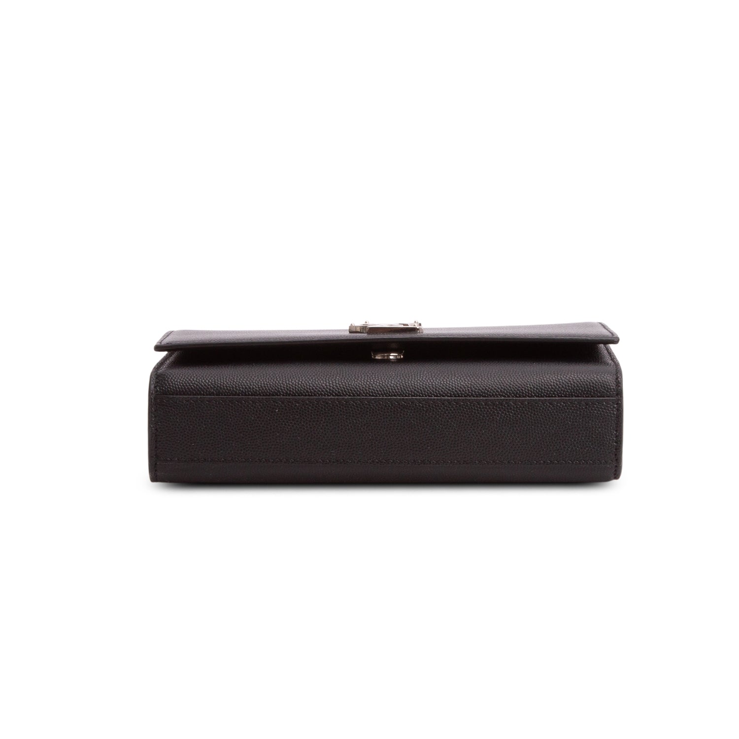 Saint Laurent 2023 Black Grain De Poudre Small Kate Chain Bag w/ Receipt