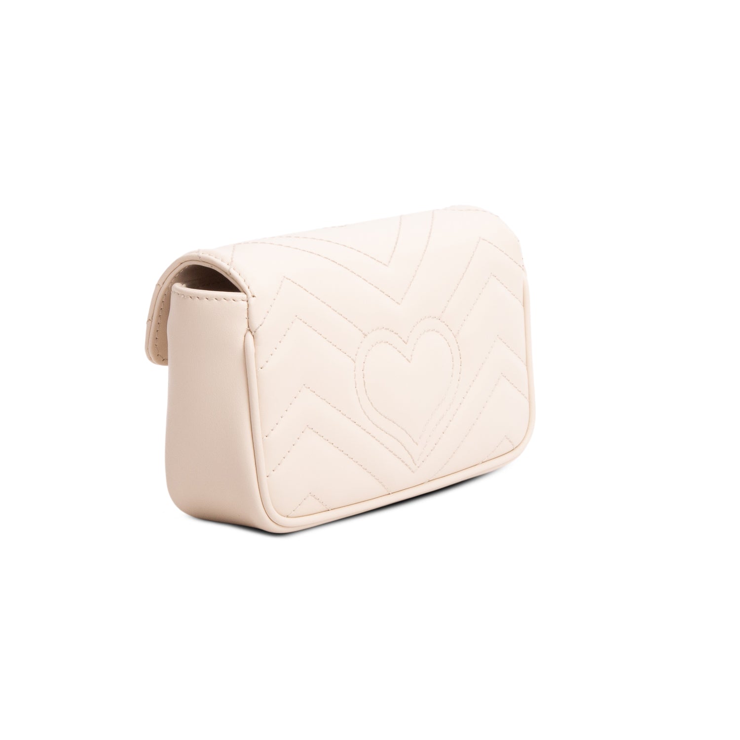 Gucci Cream GG Marmont Matelasse Leather Super Mini Bag