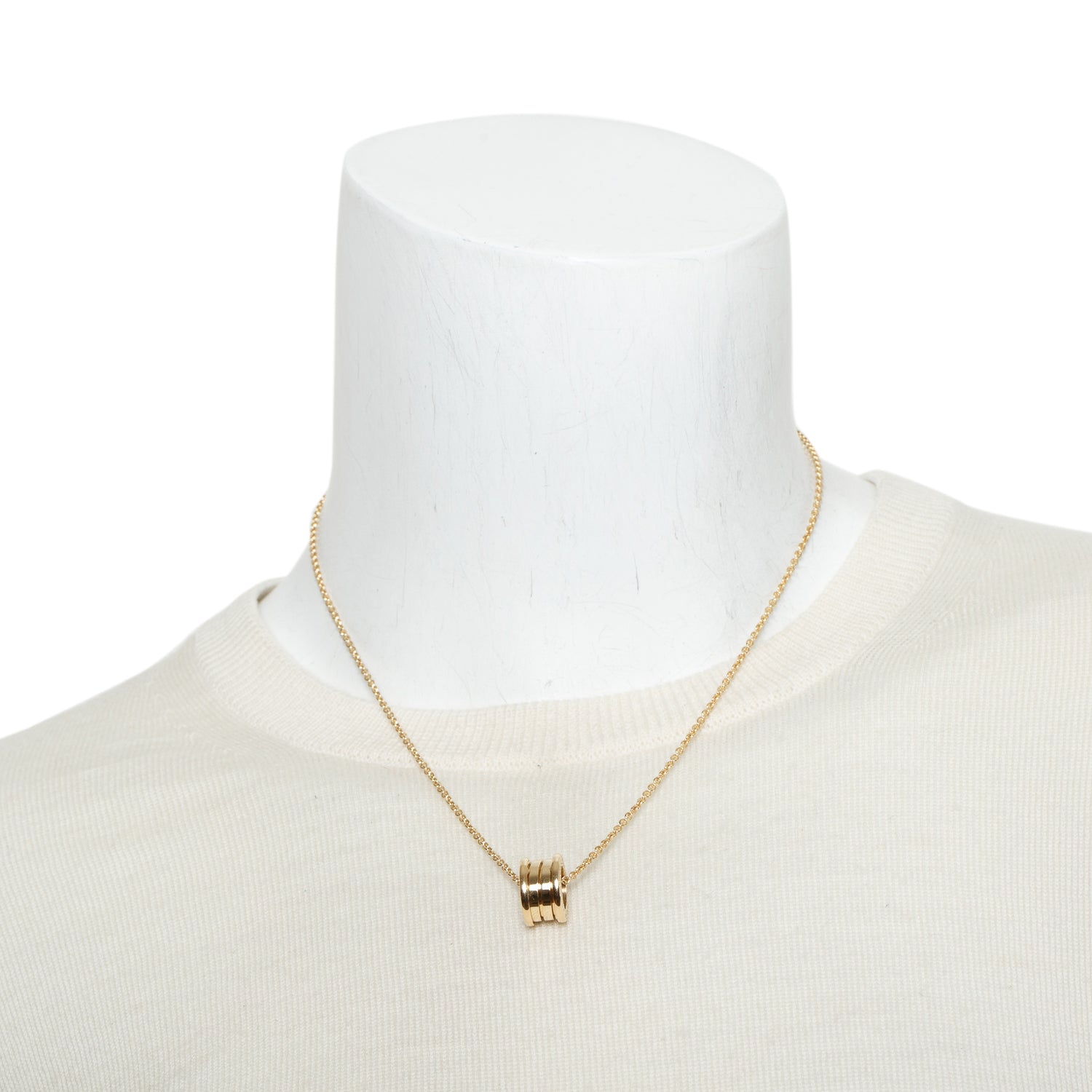 BVLGARI 2024 18k Yellow Gold B.Zero1 Pendant Necklace w/ Box
