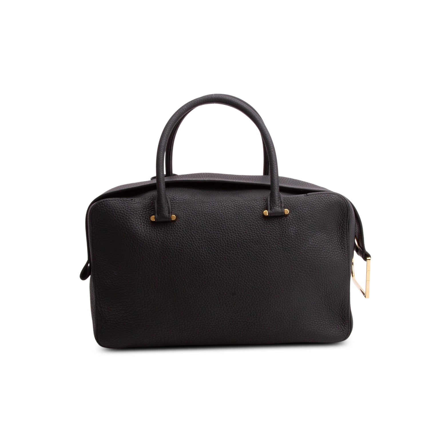 Delvaux Black Taurillon Cool Box MM w/ Strap