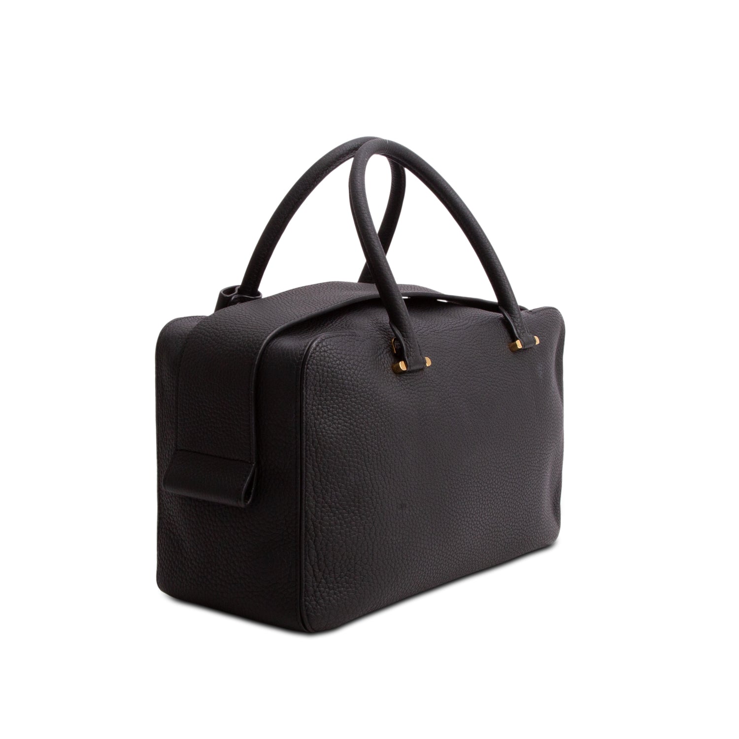Delvaux Black Taurillon Cool Box MM w/ Strap