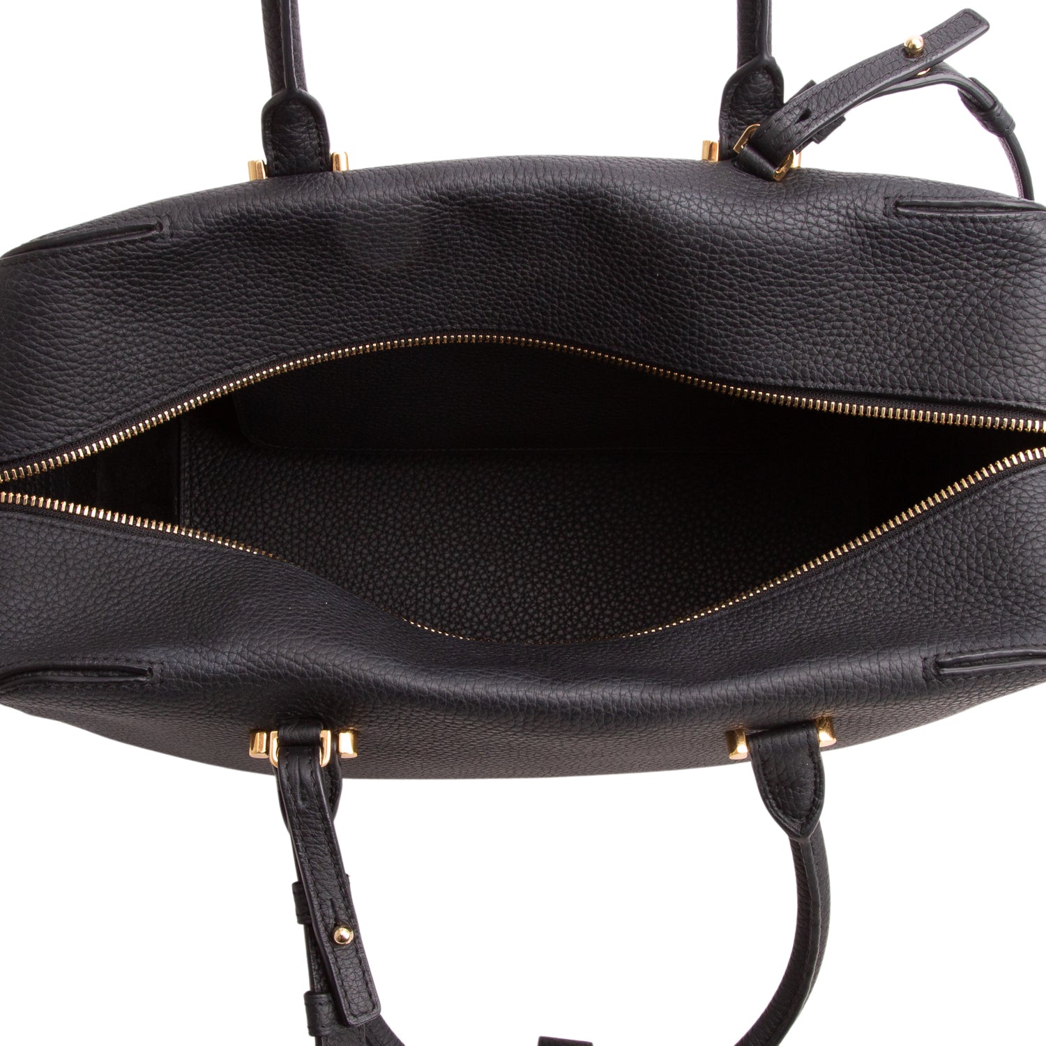 Delvaux Black Taurillon Cool Box MM w/ Strap