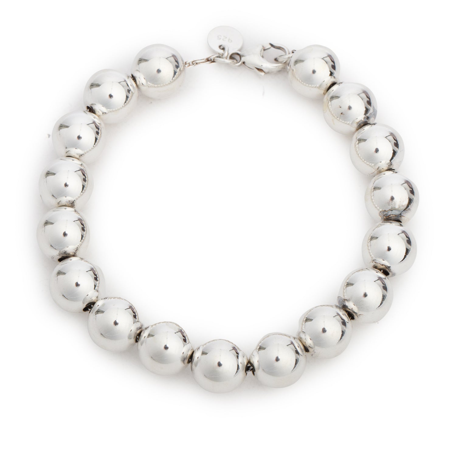 Tiffany & Co. Sterling Silver 10 MM HardWear Ball Bracelet