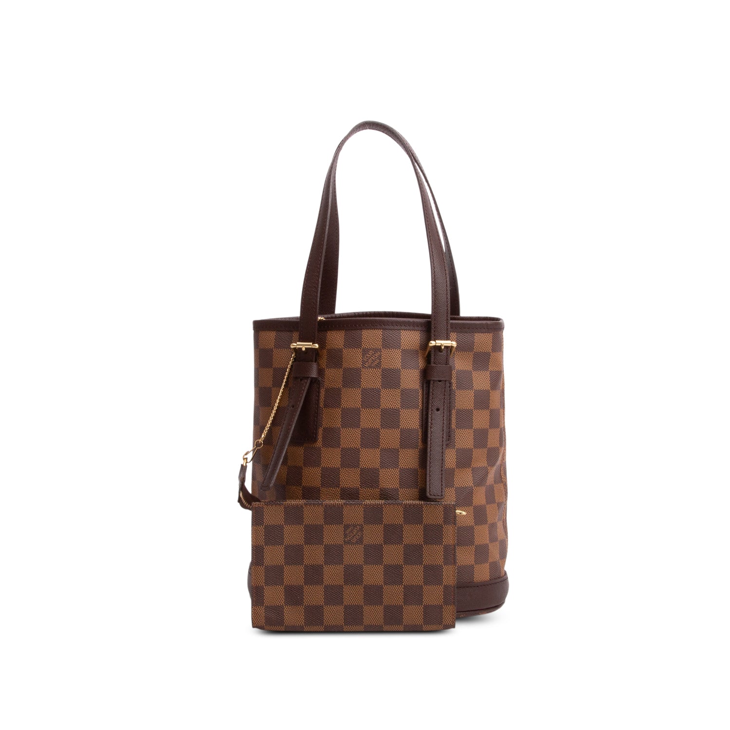Louis Vuitton Damier Ebene Marais Bucket Bag 23 w/ Pouch