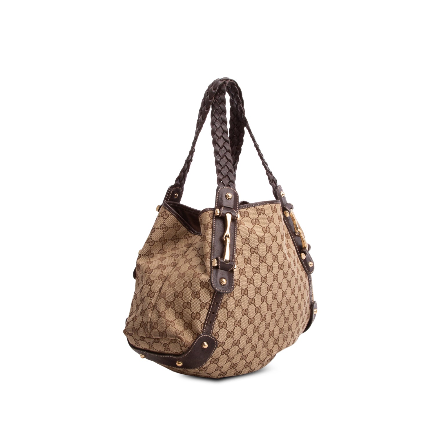 Gucci Brown Monogram Medium Pelham Shoulder Bag
