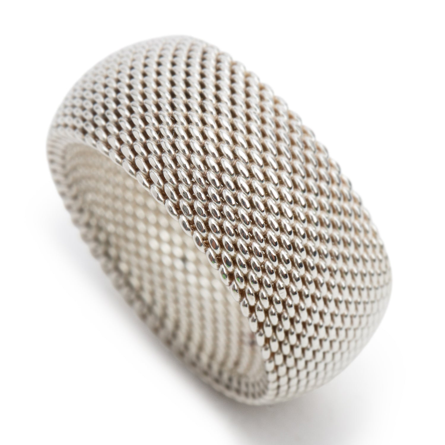 Tiffany & Co. Sterling Silver Somerset Mesh Ring, Size 6