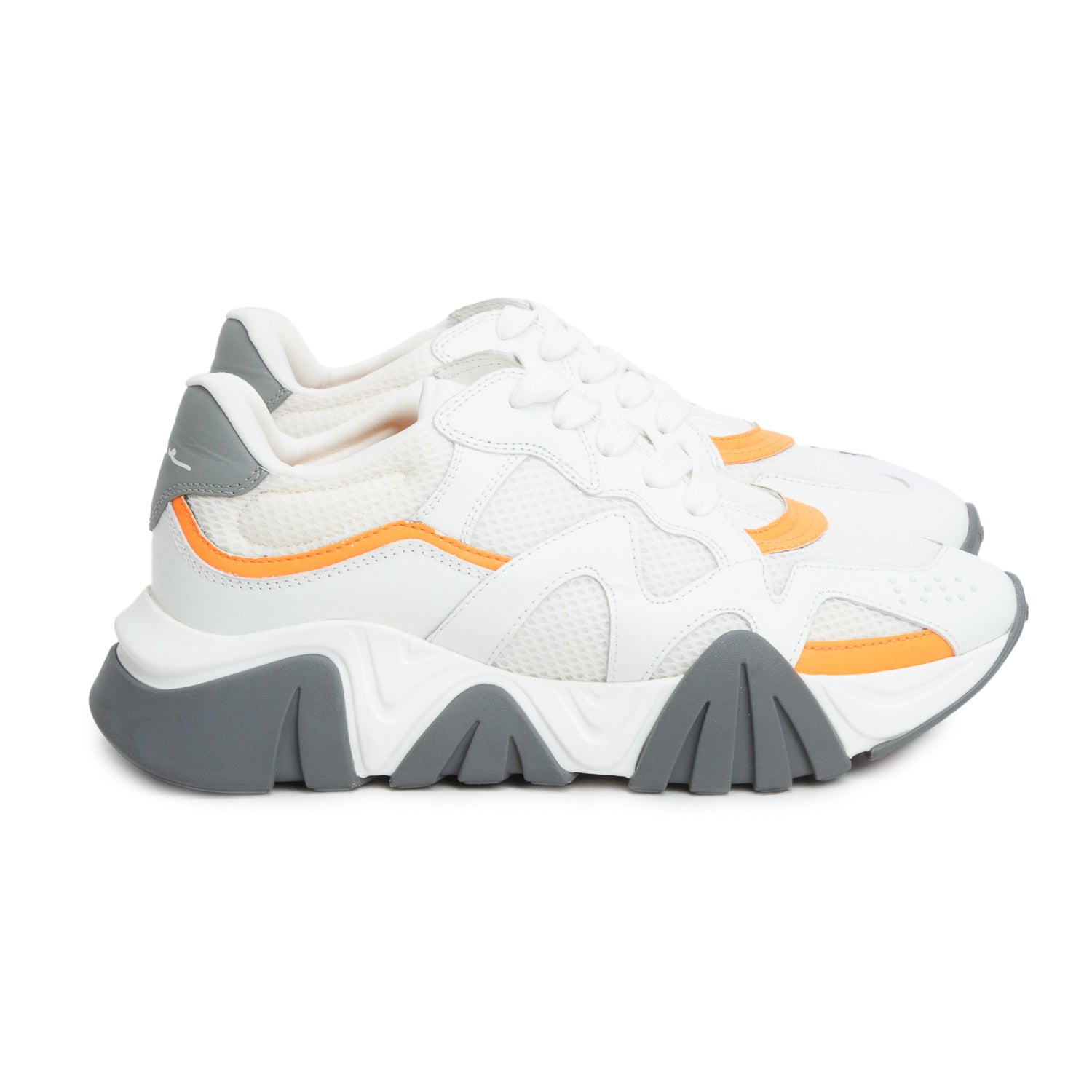 Versace White Leather Mesh Squalo Sneakers, Women's Size 39