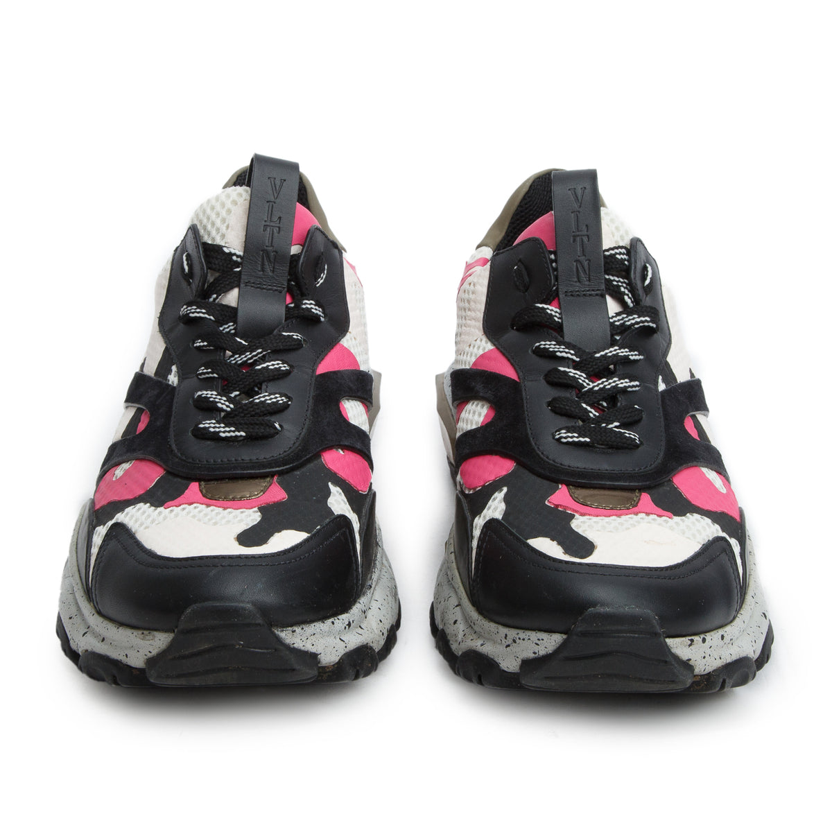 Valentino Multicolor Suede Leather Camouflage Bounce Sneakers, Women's Size 42.5