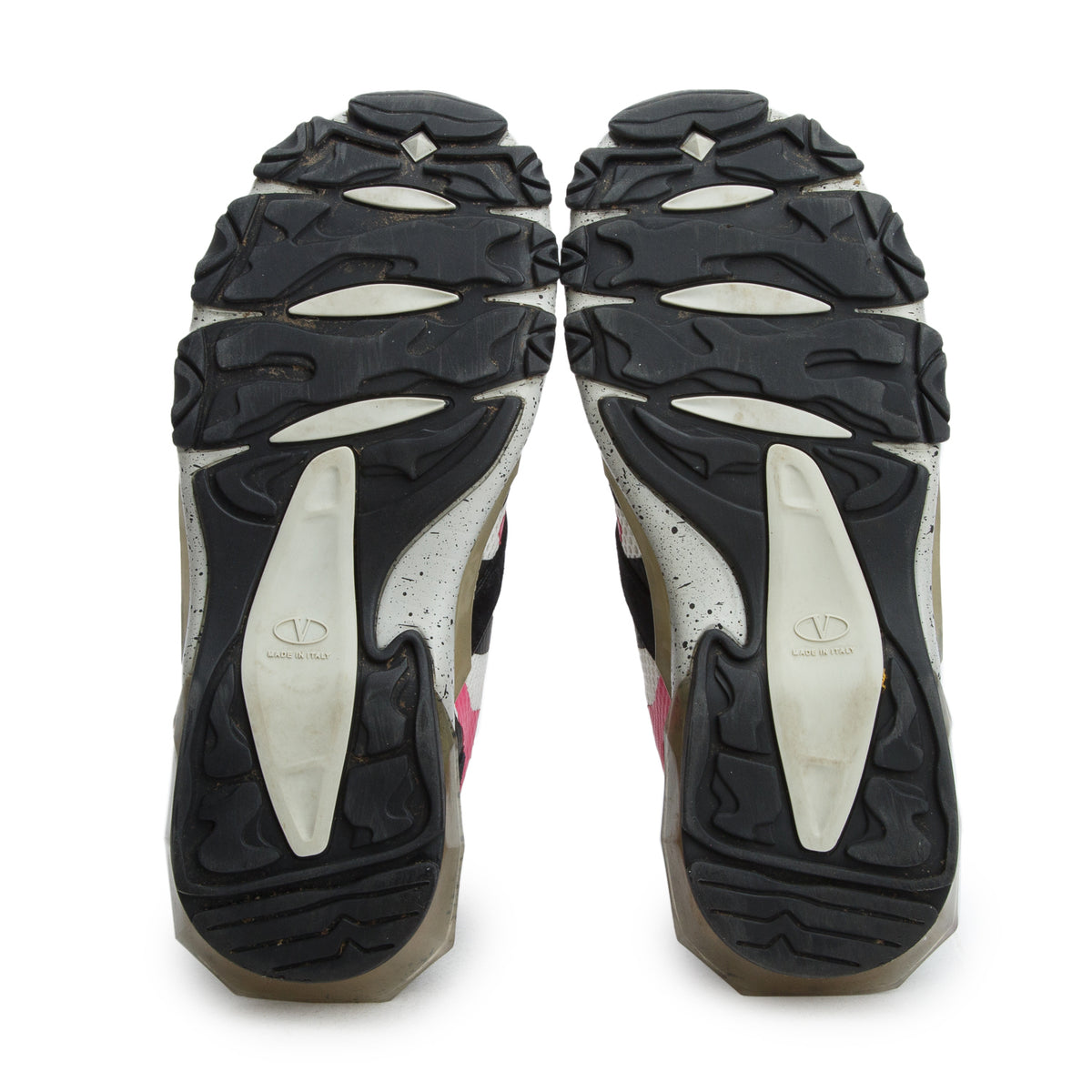 Valentino Multicolor Suede Leather Camouflage Bounce Sneakers, Women's Size 42.5