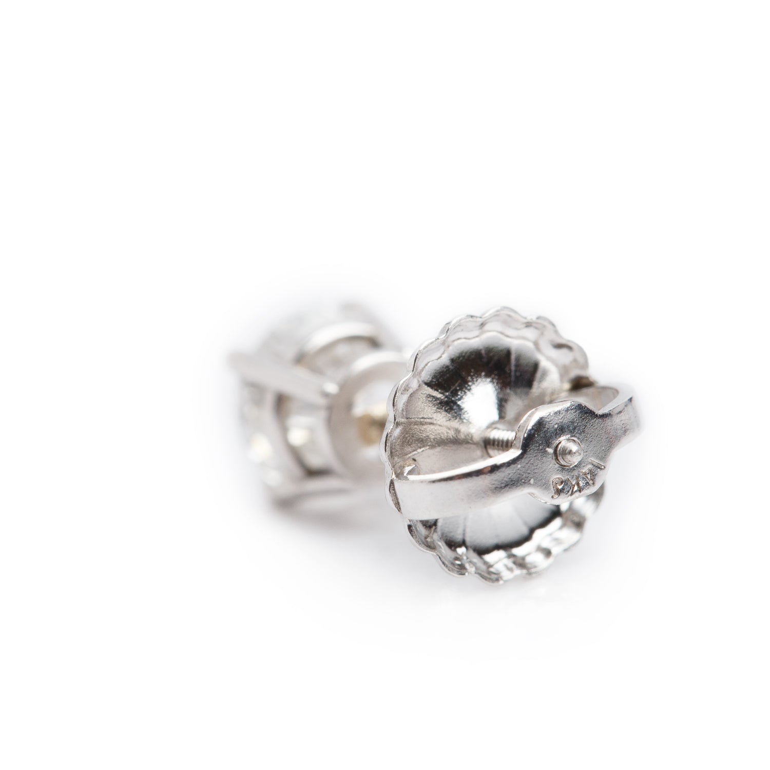 14k White Gold 1.08 tcw. Diamond Stud Earrings