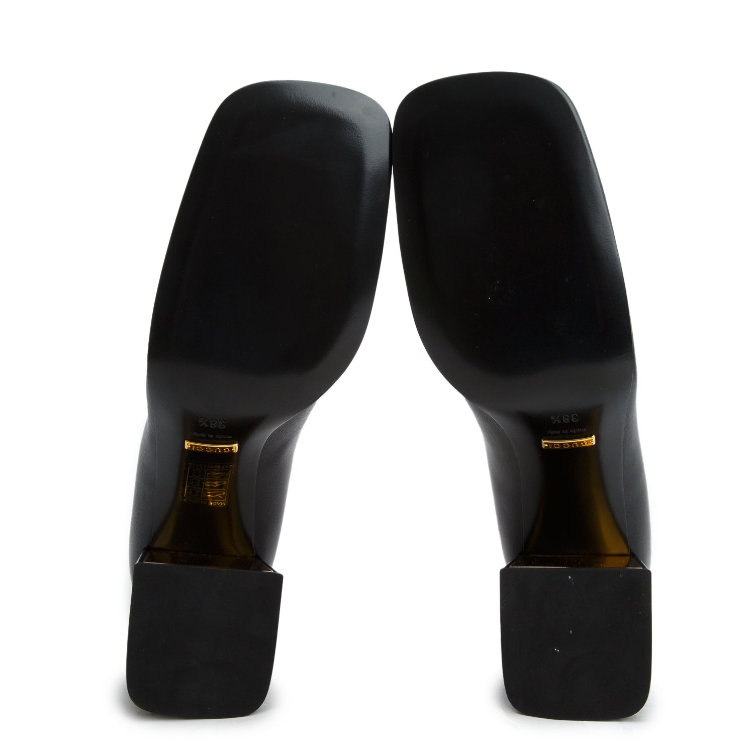 Gucci Black Malaga Kid Horsebit 75mm Pumps, Women's Size 38.5 w/ Box